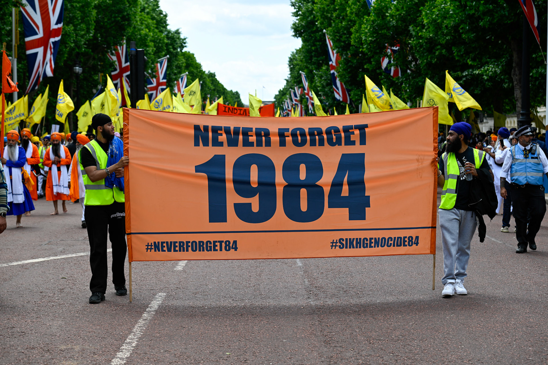 London, UK, 1st June 2025, Never forget the 1984 massacre at Amritsar blamed on the Indian army by Sikh's, monkeybutlerimages/alamy live news