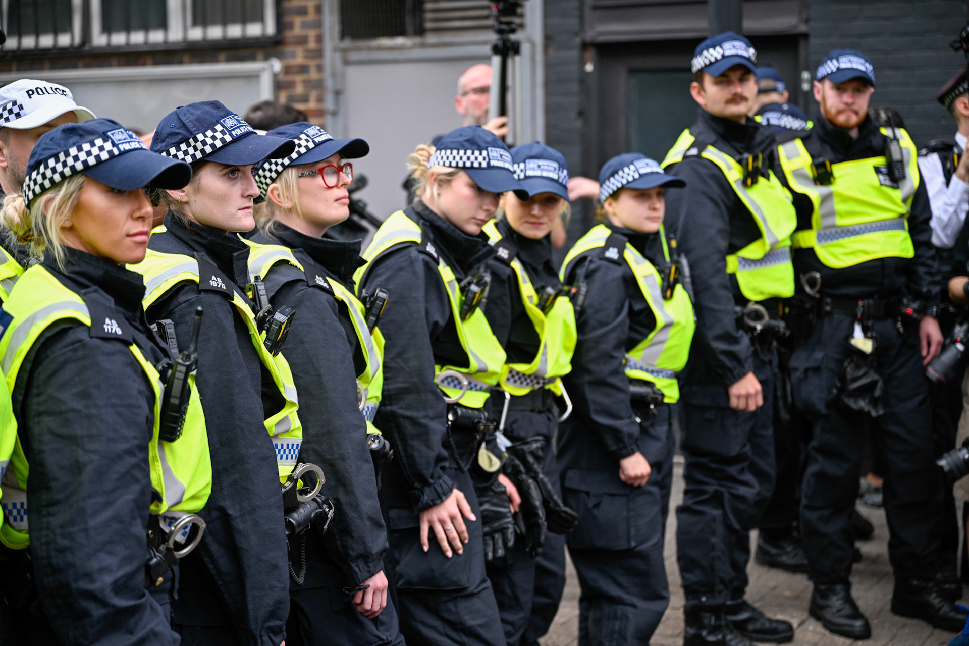 London, UK, 2nd August 2025, Protest outisde of the Thistle Hotel Barbican supporting migrant residents and challenging a counter protest