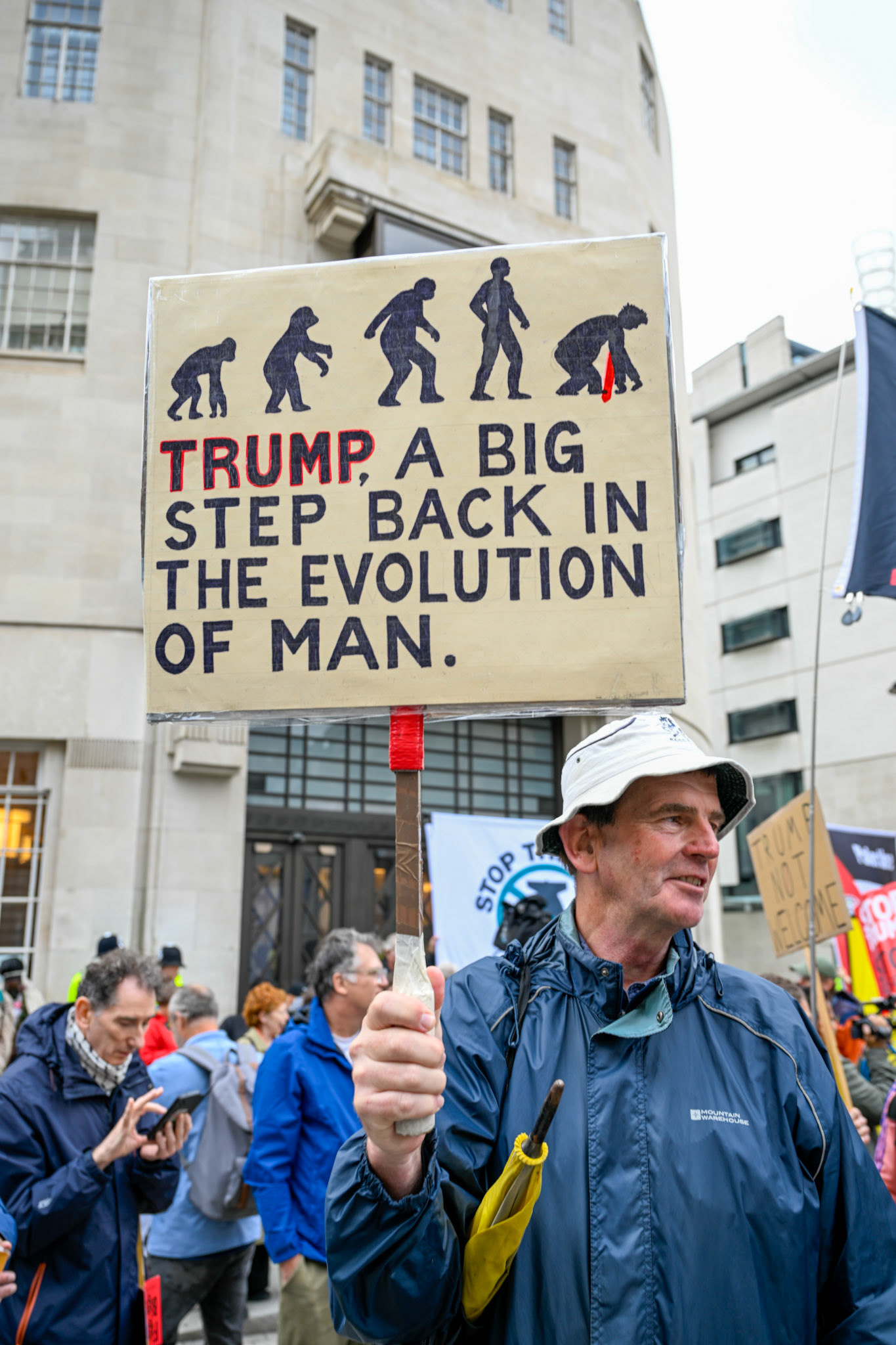 London, UK, 17th September 2025, A large protest by thousands of anti Trump supporters wound through central London towards Parliament, monkeybutlerimages / Alamy Live News