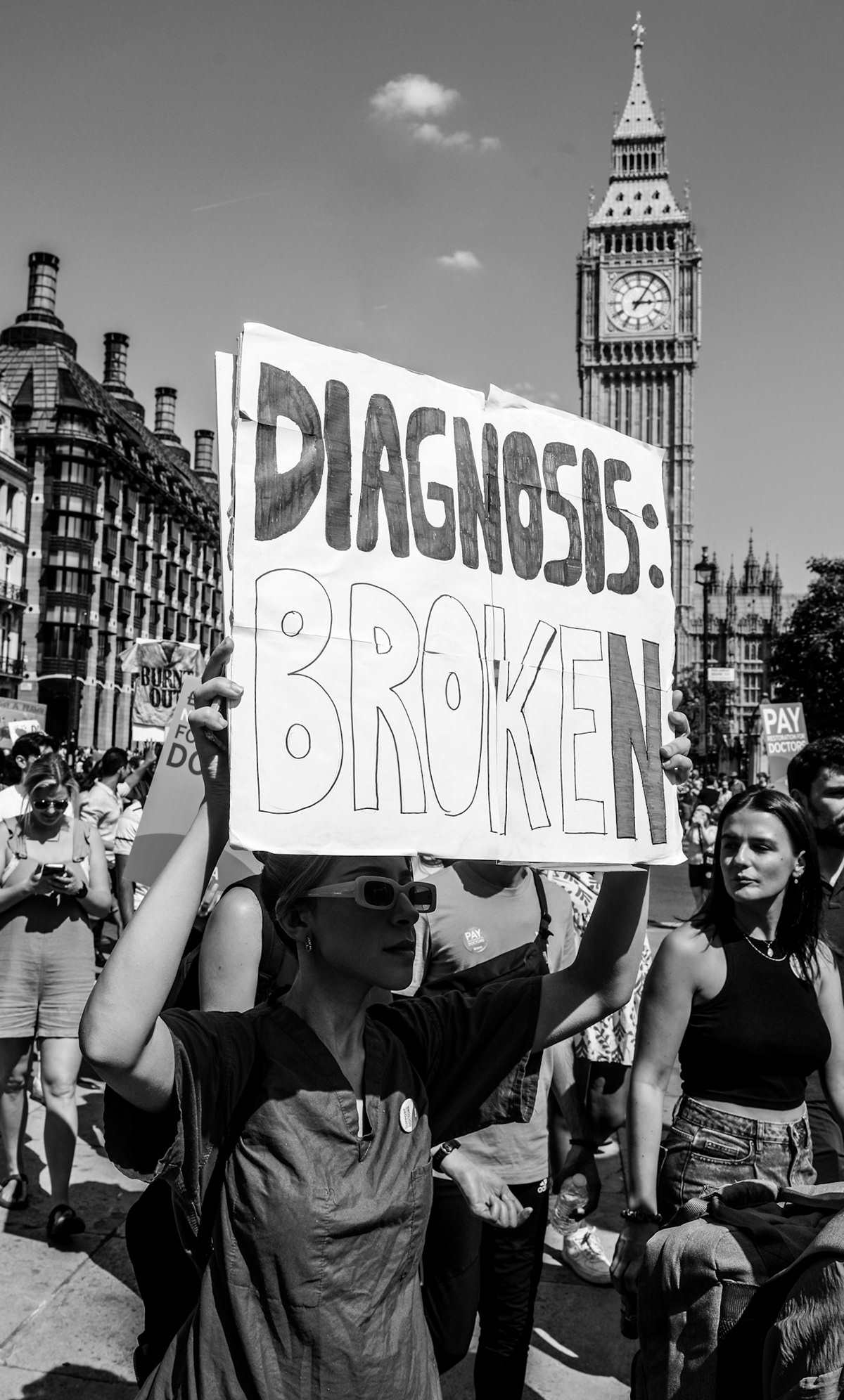 Striking Junior Doctors march in London to Parliament Square over fair pay demands 16/06/23
