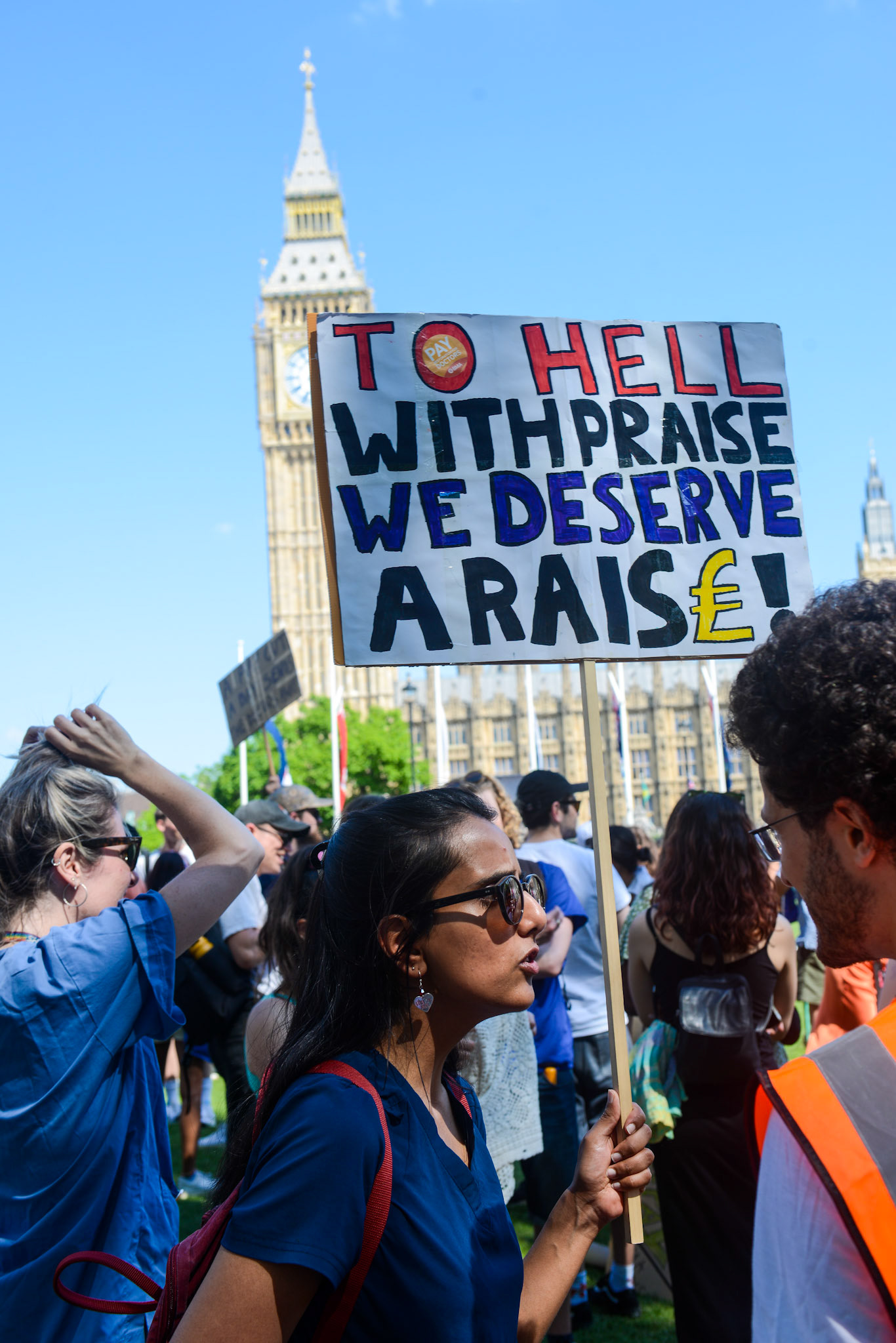 Striking Junior Doctors march in London to Parliament Square over fair pay demands 16/06/23