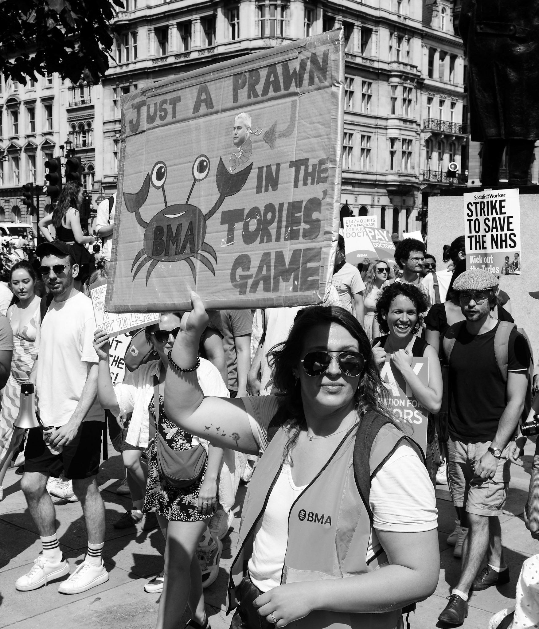 Striking Junior Doctors march in London to Parliament Square over fair pay demands 16/06/23