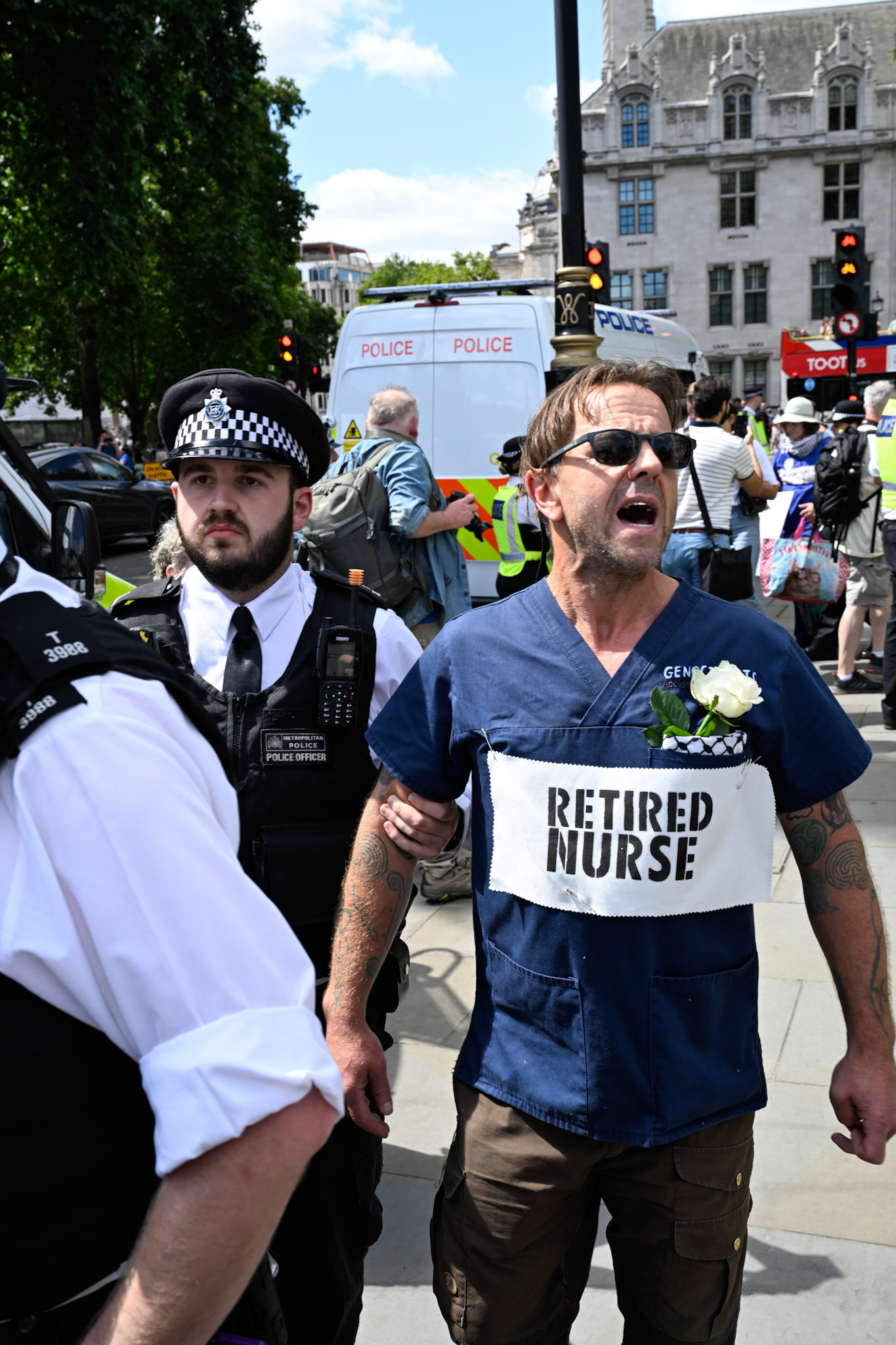 Hundreds of supporters of proscribed terrorist group Palestine Action were arrested on Parliament Square