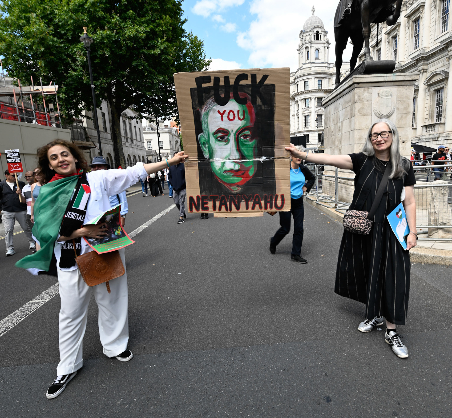London, UK, 9th August 2025: Hundreds of activists gathered to support the proscribed terrorist group Palestine Action. Police arrested any person supporting the group resulted in mass arrests,, Monkey Butler Images / Alamy Live News