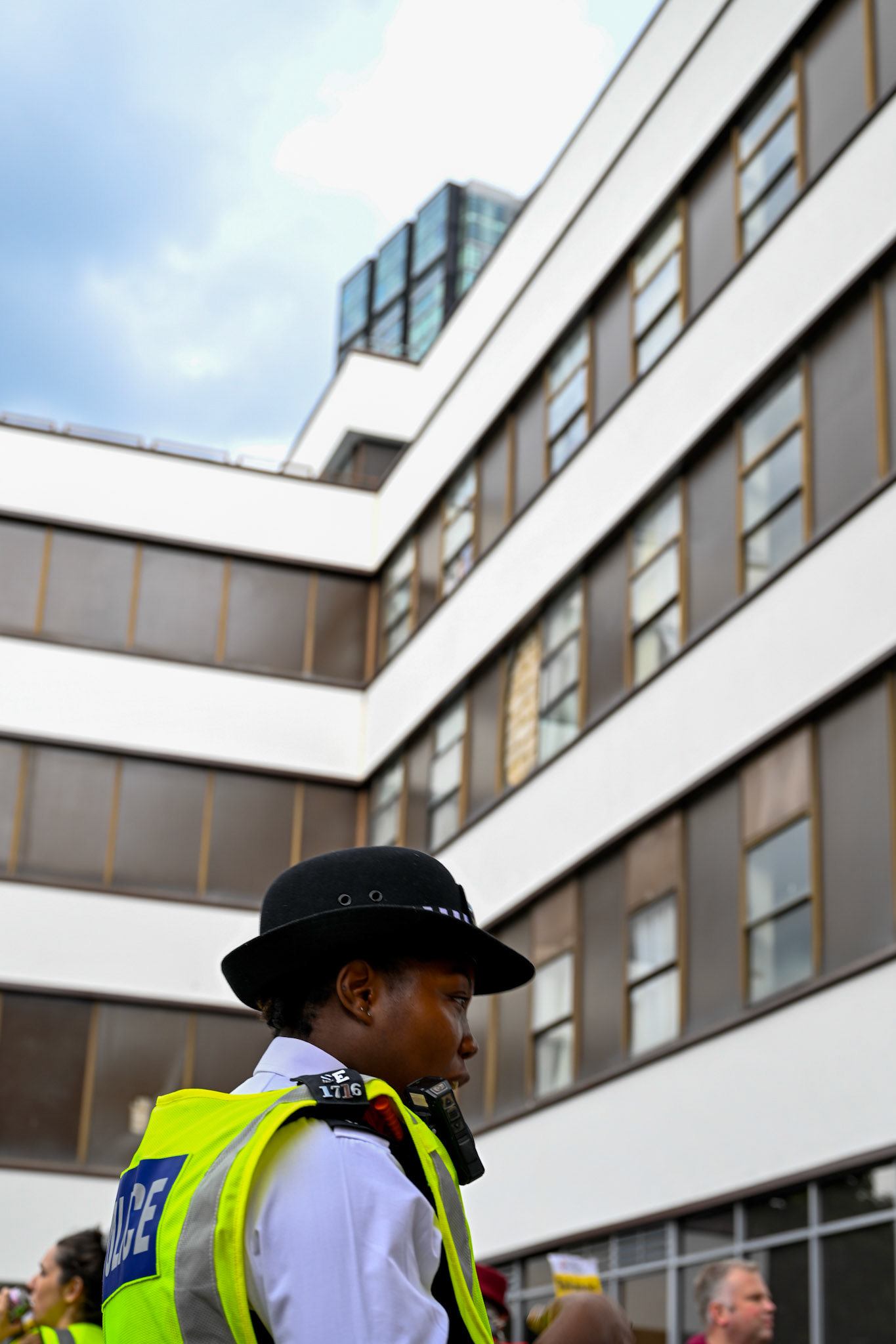 London, UK, 2nd August 2025, Protest outisde of the Thistle Hotel Barbican supporting migrant residents and challenging a counter protest