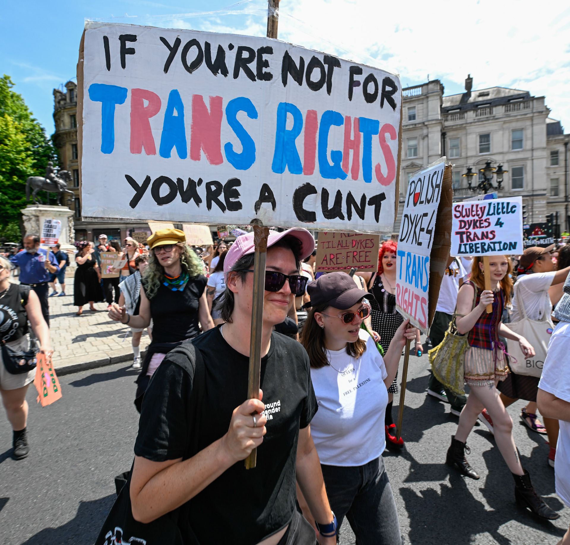 Lesbians and their supporters march through central london demanding better rights and promoting a community spirit, London, UK 21st June 2025