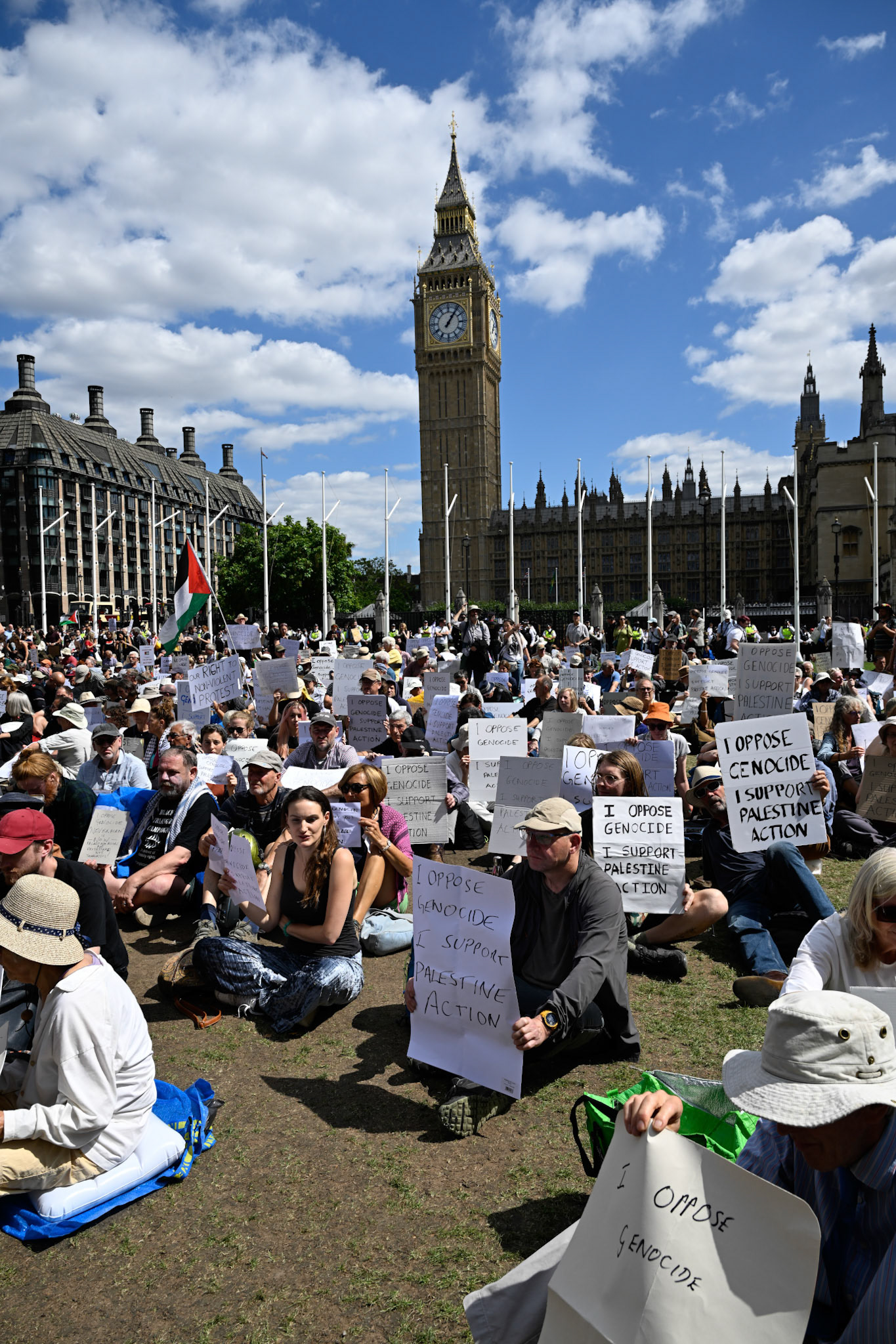 Hundreds of supporters of proscribed terrorist group Palestine Action were arrested on Parliament Square