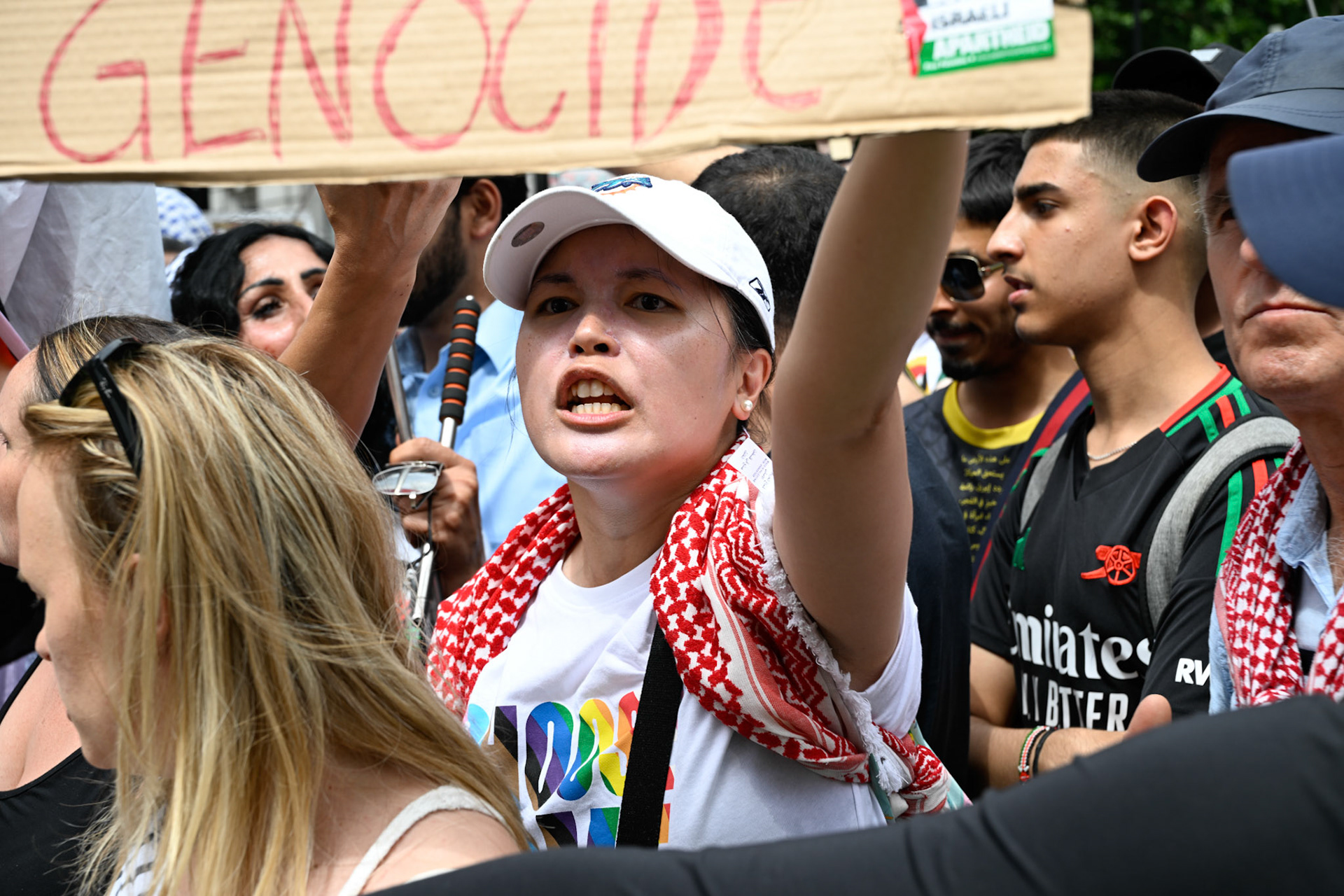 Tens of thousands of protestors marched against Israeli action against Gaza and Iran, London, UK, 21st June 2025