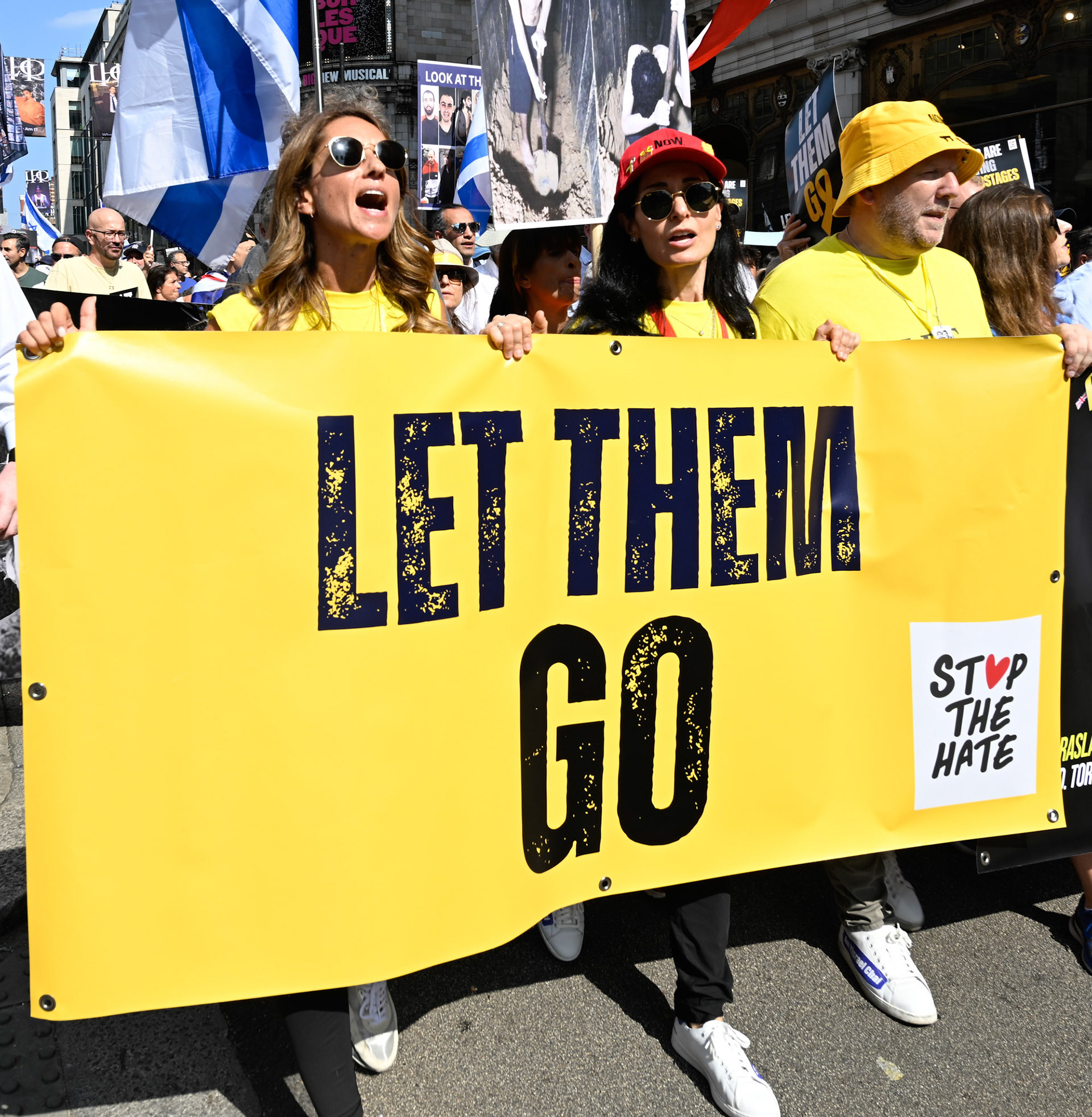 London, UK, 10th August 2025: March by pro Israeli supporters demanding the release of hostages held in Gaza by Hamas, Monkey Butler Images / Alamy Live News