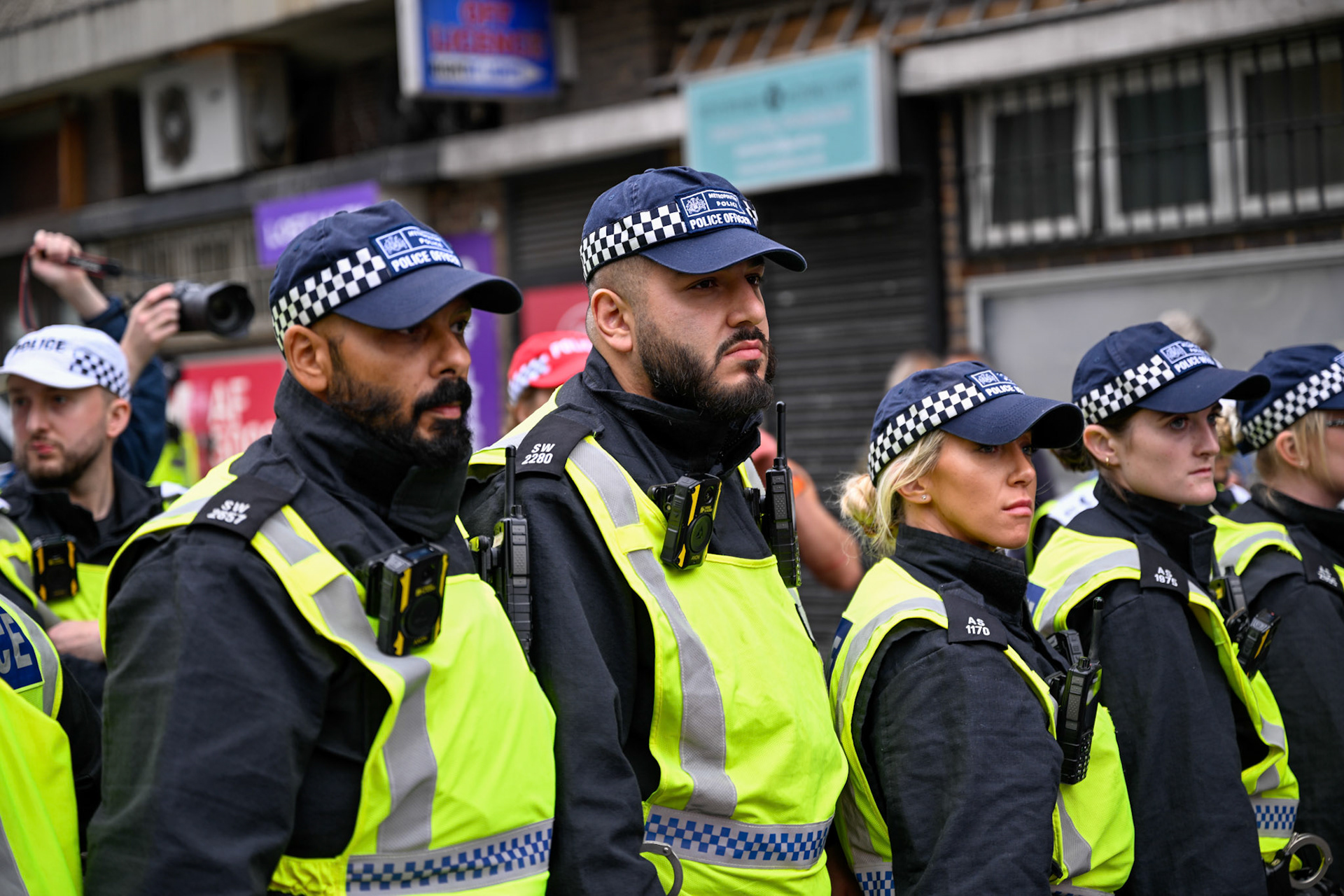 London, UK, 2nd August 2025, Protest outisde of the Thistle Hotel Barbican supporting migrant residents and challenging a counter protest