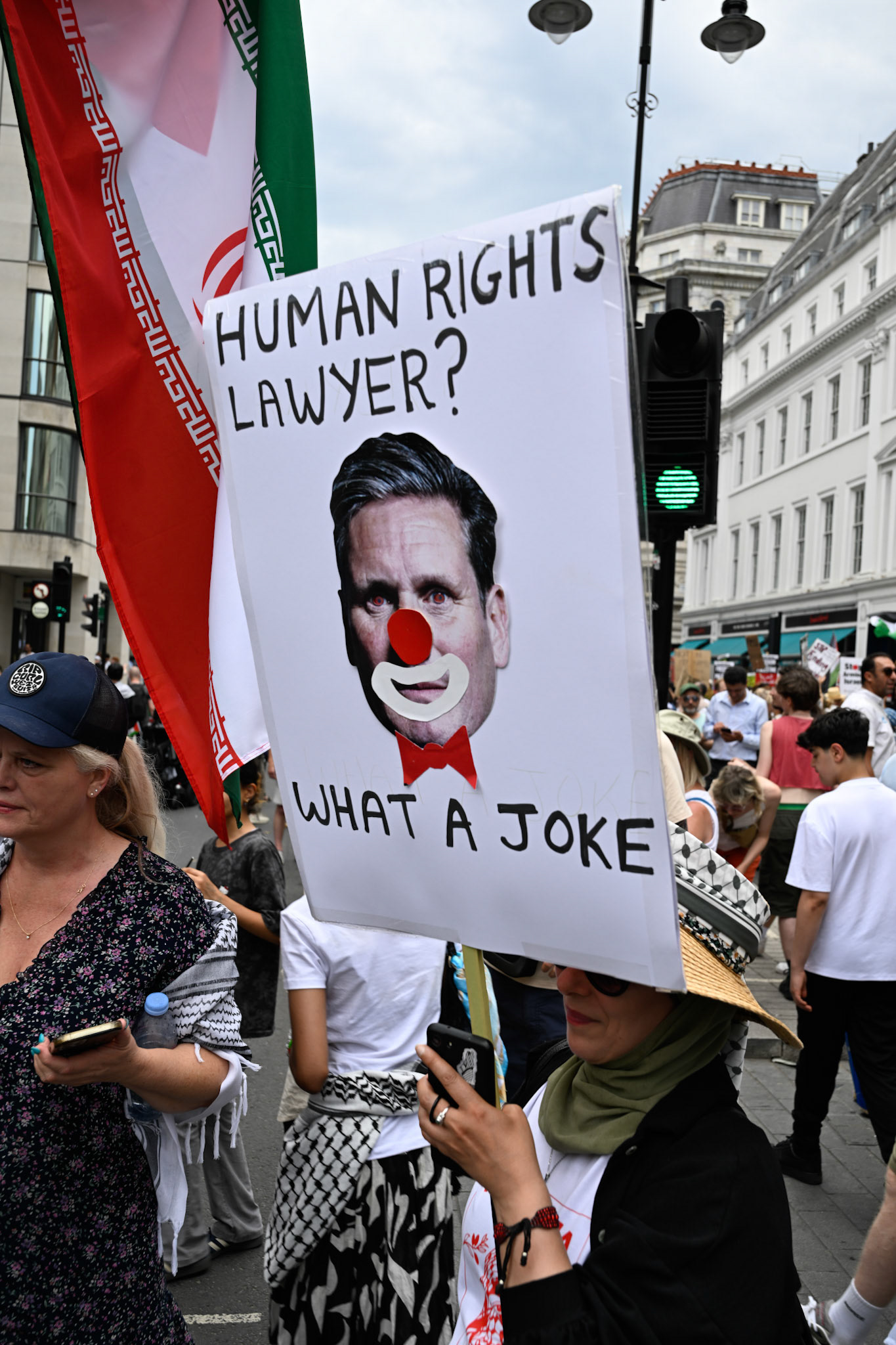 Tens of thousands of protestors marched against Israeli action against Gaza and Iran, London, UK, 21st June 2025