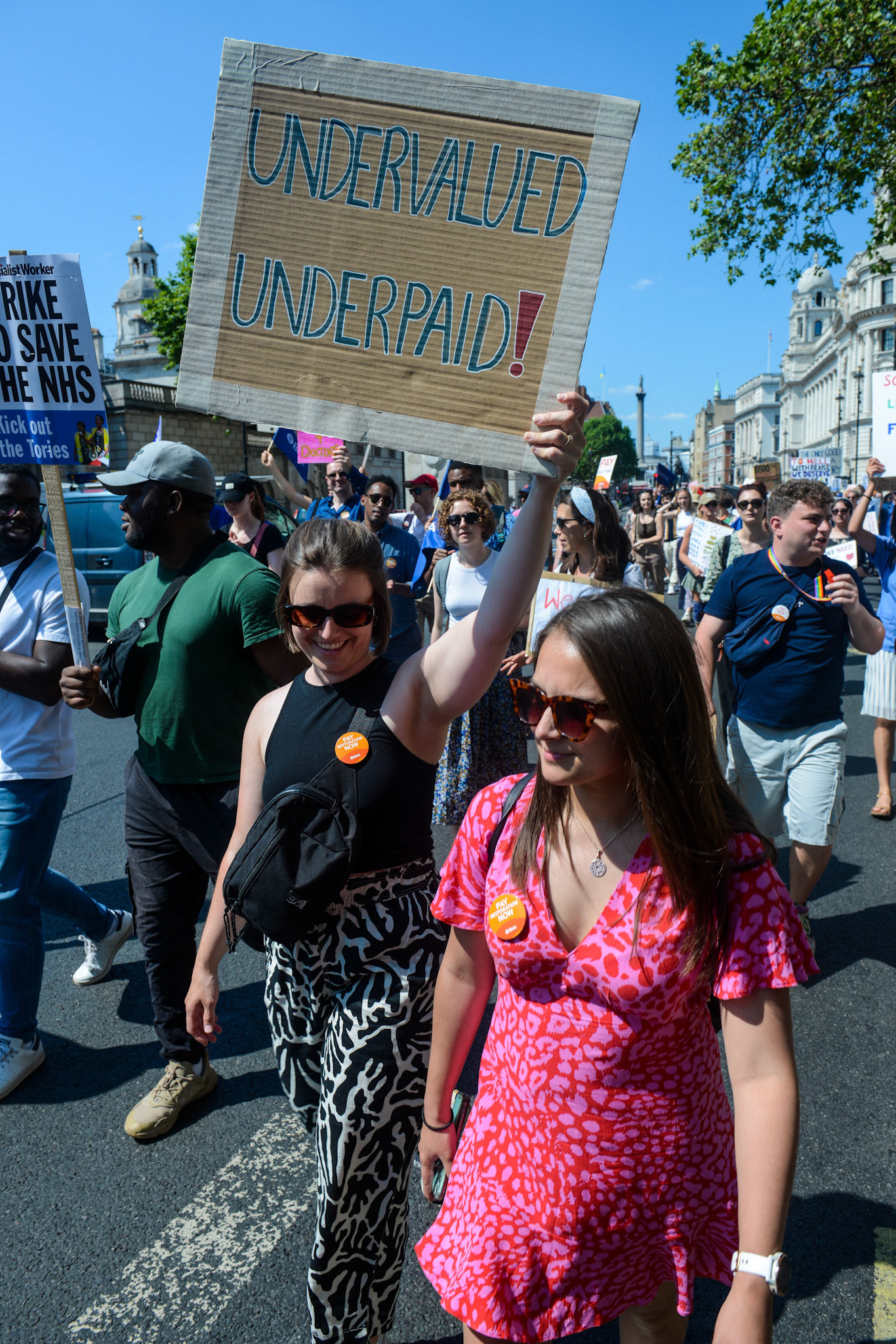 Striking Junior Doctors March in London to Parliament Square over fair pay demands 16/06/23