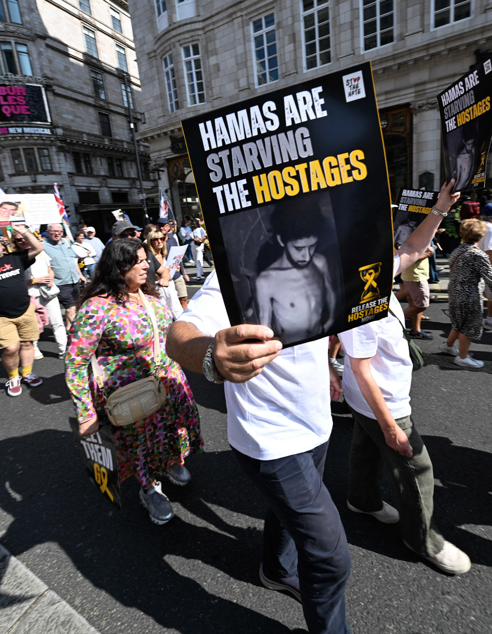 London, UK, 10th August 2025: March by pro Israeli supporters demanding the release of hostages held in Gaza by Hamas, Monkey Butler Images / Alamy Live News