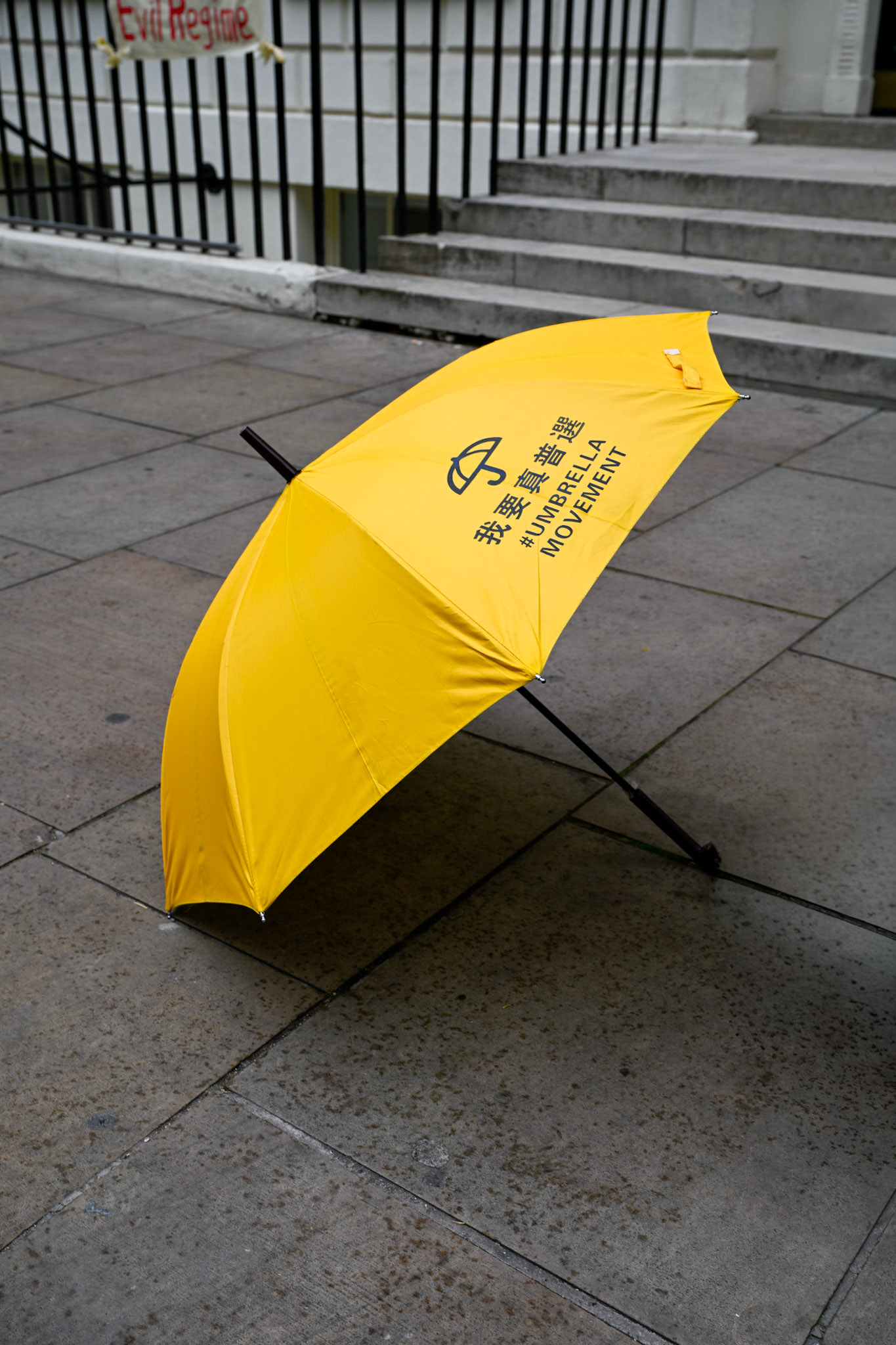 London, UK, 28th September 2025: 11th Anniversary march to commerate the pro democracy protest in Hong Kong in 2014 called the yellow umbrella revolution, monkeybutlerimages/ alamy live news