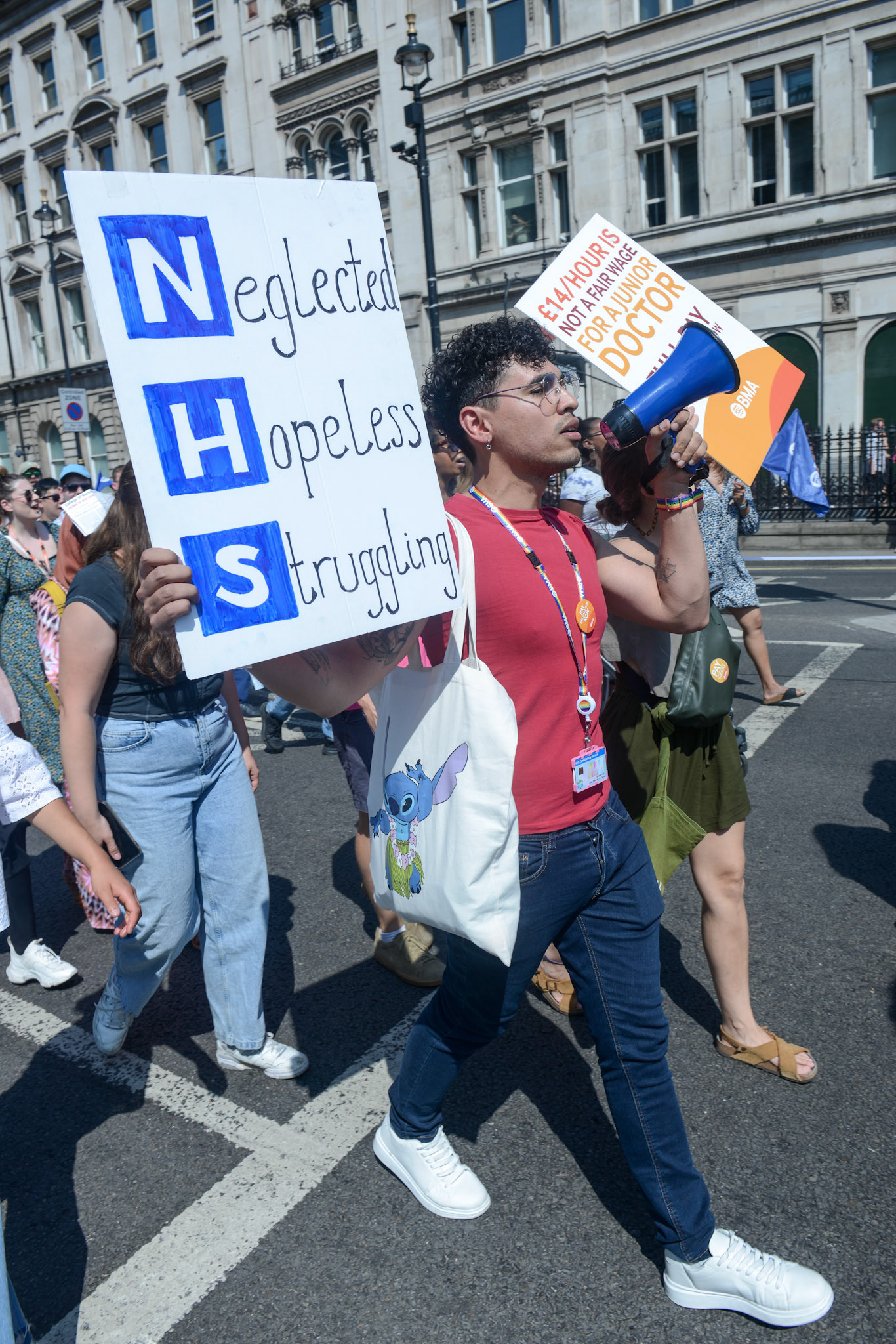 Striking Junior Doctors march in London to Parliament Square over fair pay demands 16/06/23
