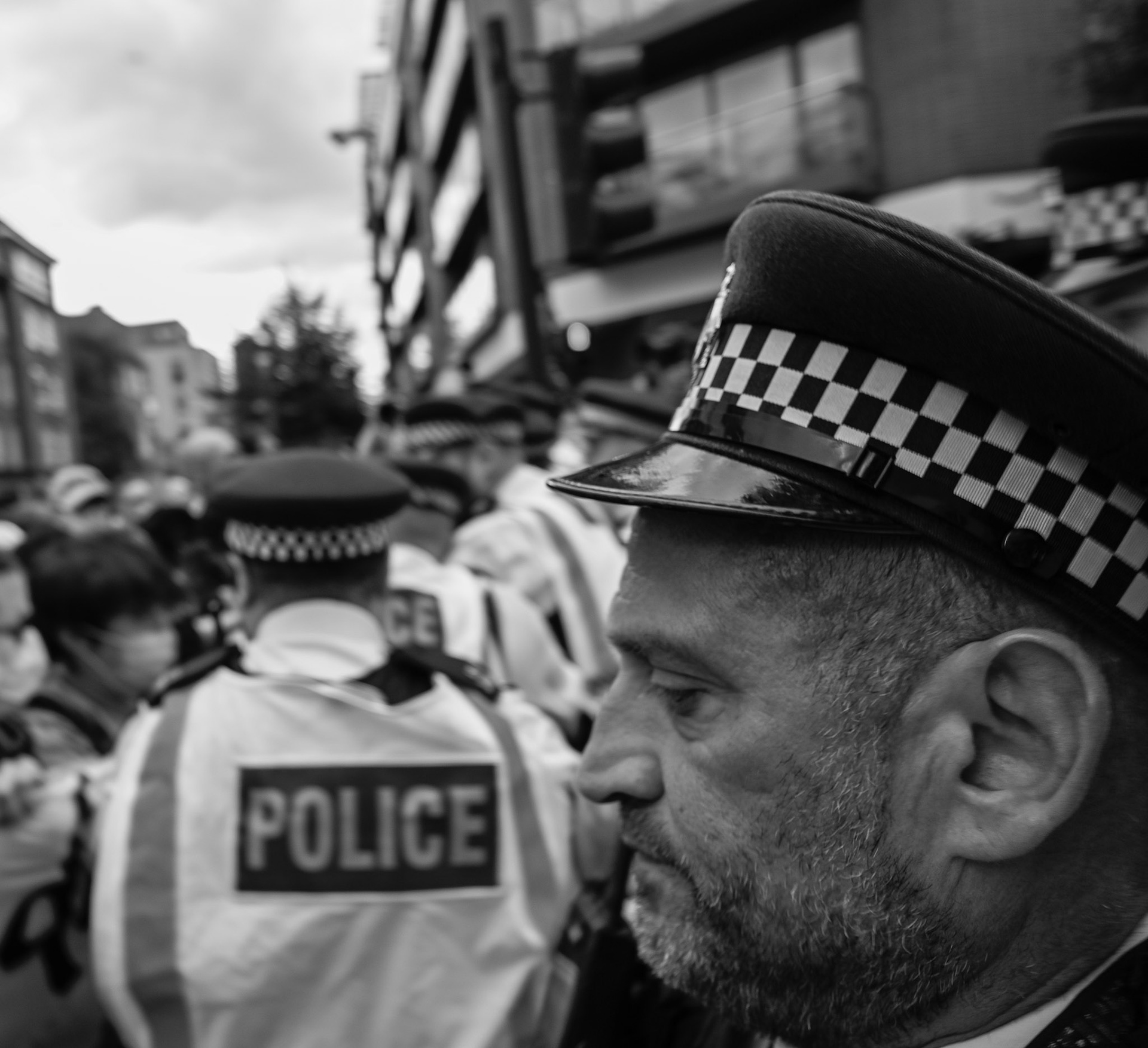 London, UK, 2nd August 2025, Protest outisde of the Thistle Hotel Barbican supporting migrant residents and challenging a counter protest