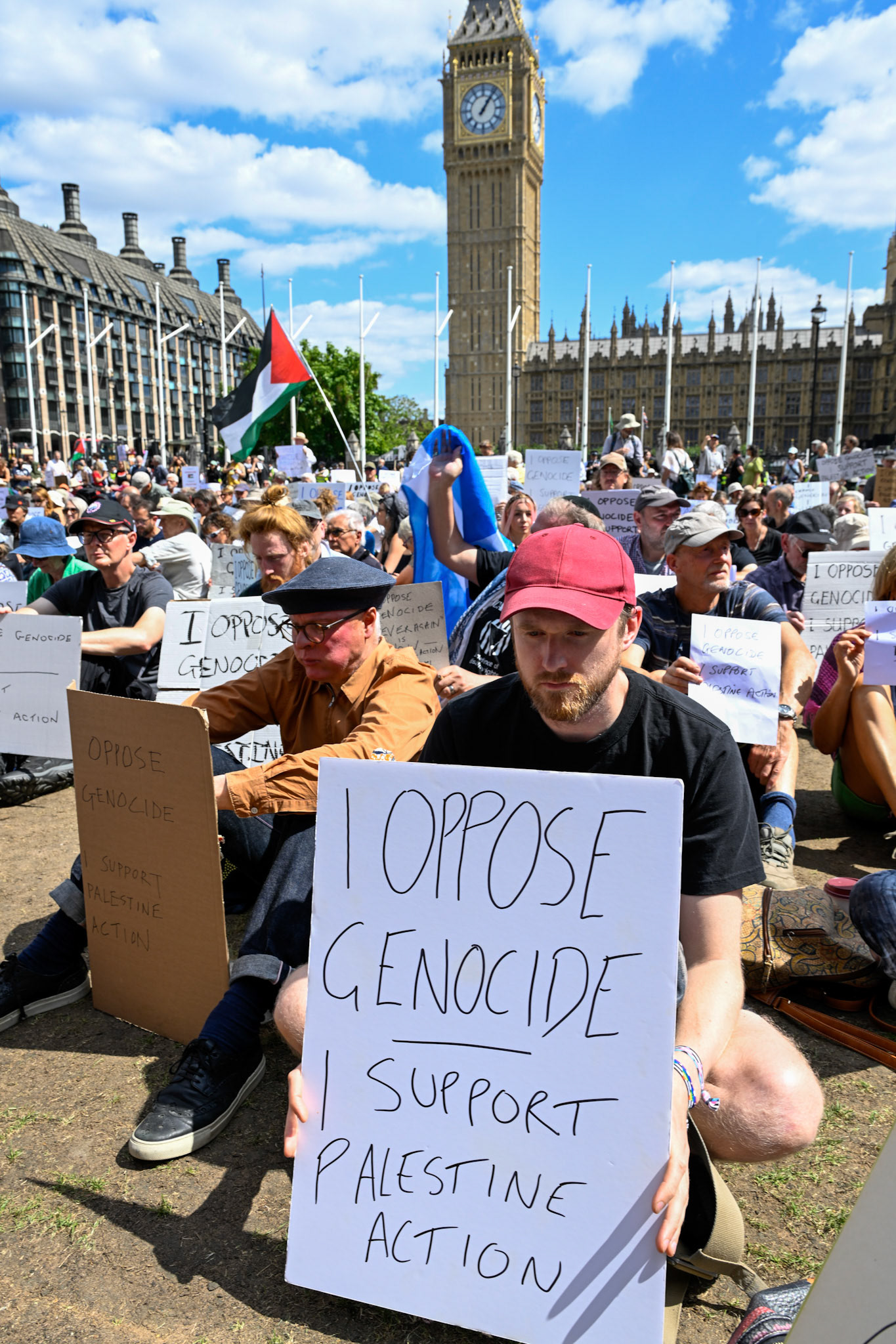 Hundreds of supporters of proscribed terrorist group Palestine Action were arrested on Parliament Square