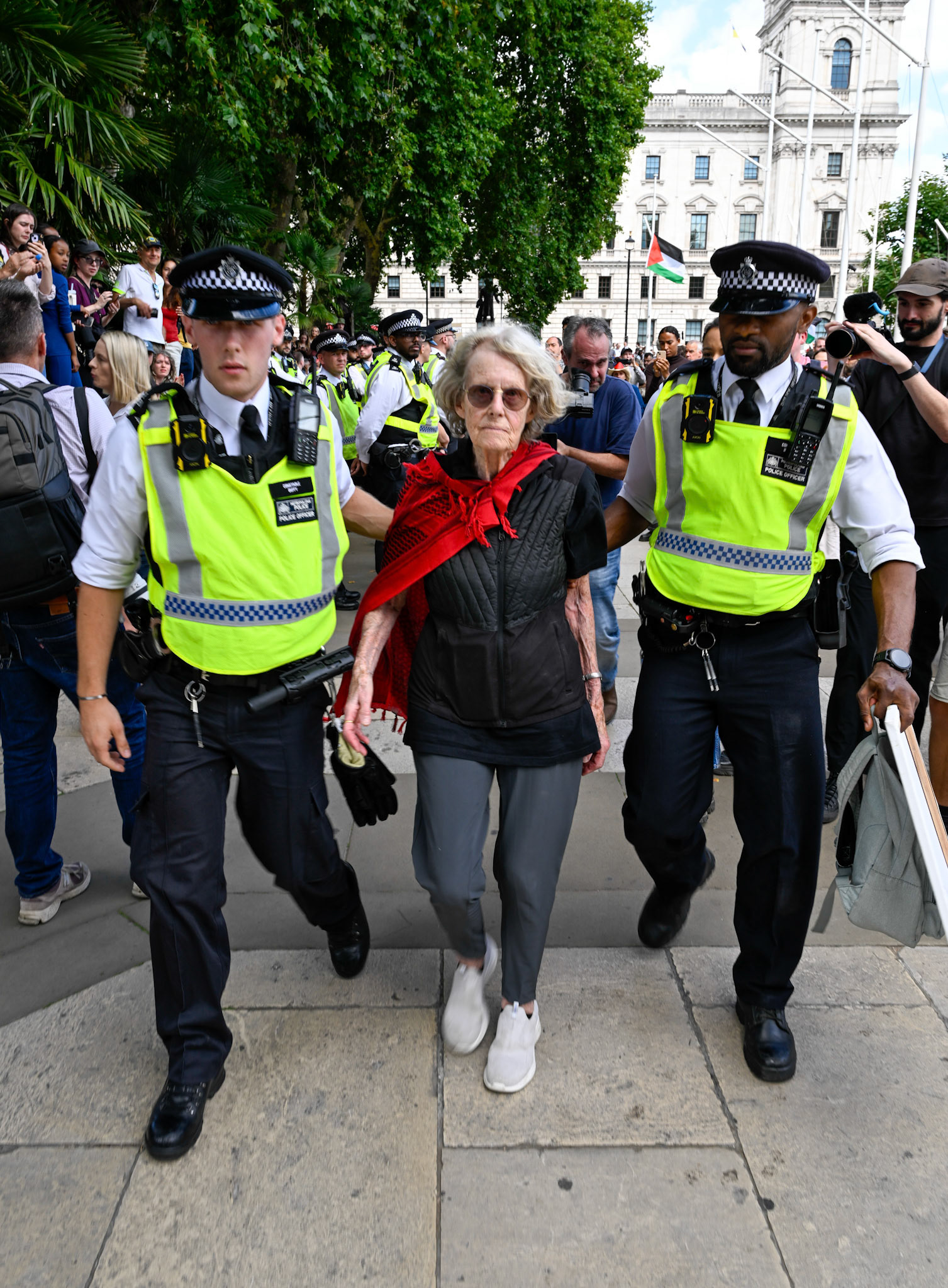 Hundreds of supporters of proscribed terrorist group Palestine Action were arrested on Parliament Square