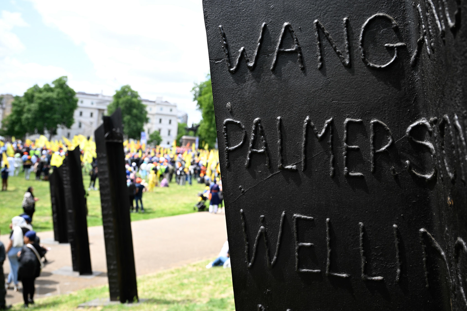 London, UK, 1st June 2025, Sikh protesters gather ahead of the anniversary march of the Amritsar massacre by the Indian Army 1984, monkeybutlerimages/alamy live news