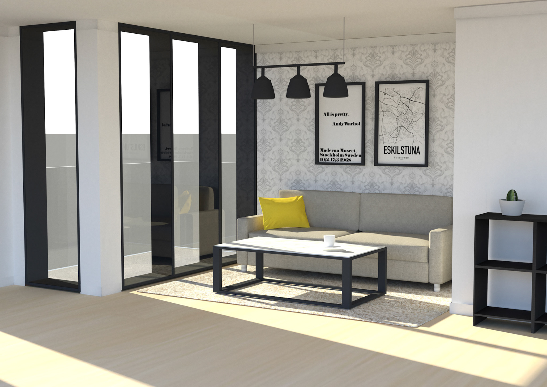 Interiör skapad i 3DsMax.