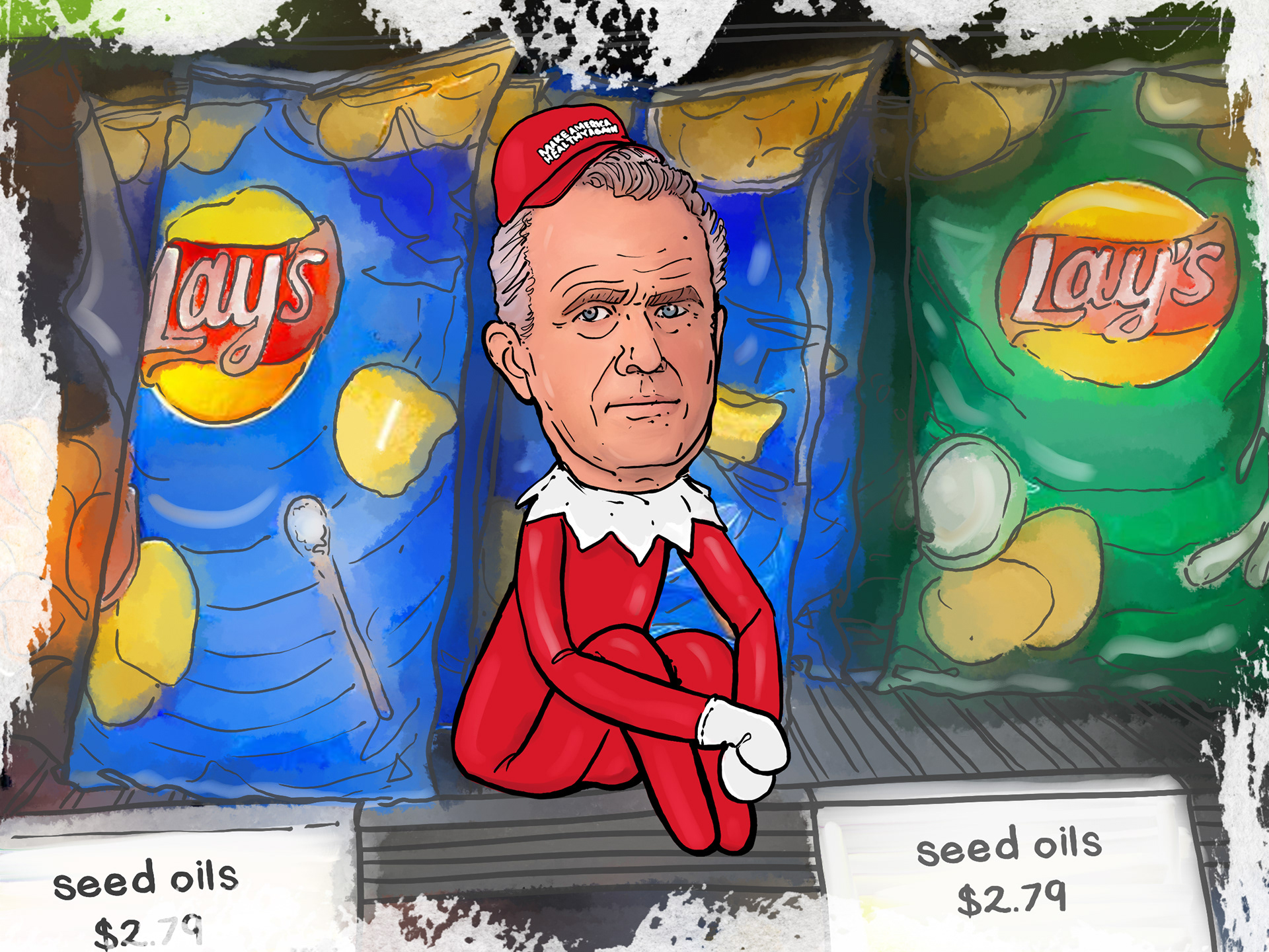Elf on the Grocery Shelf