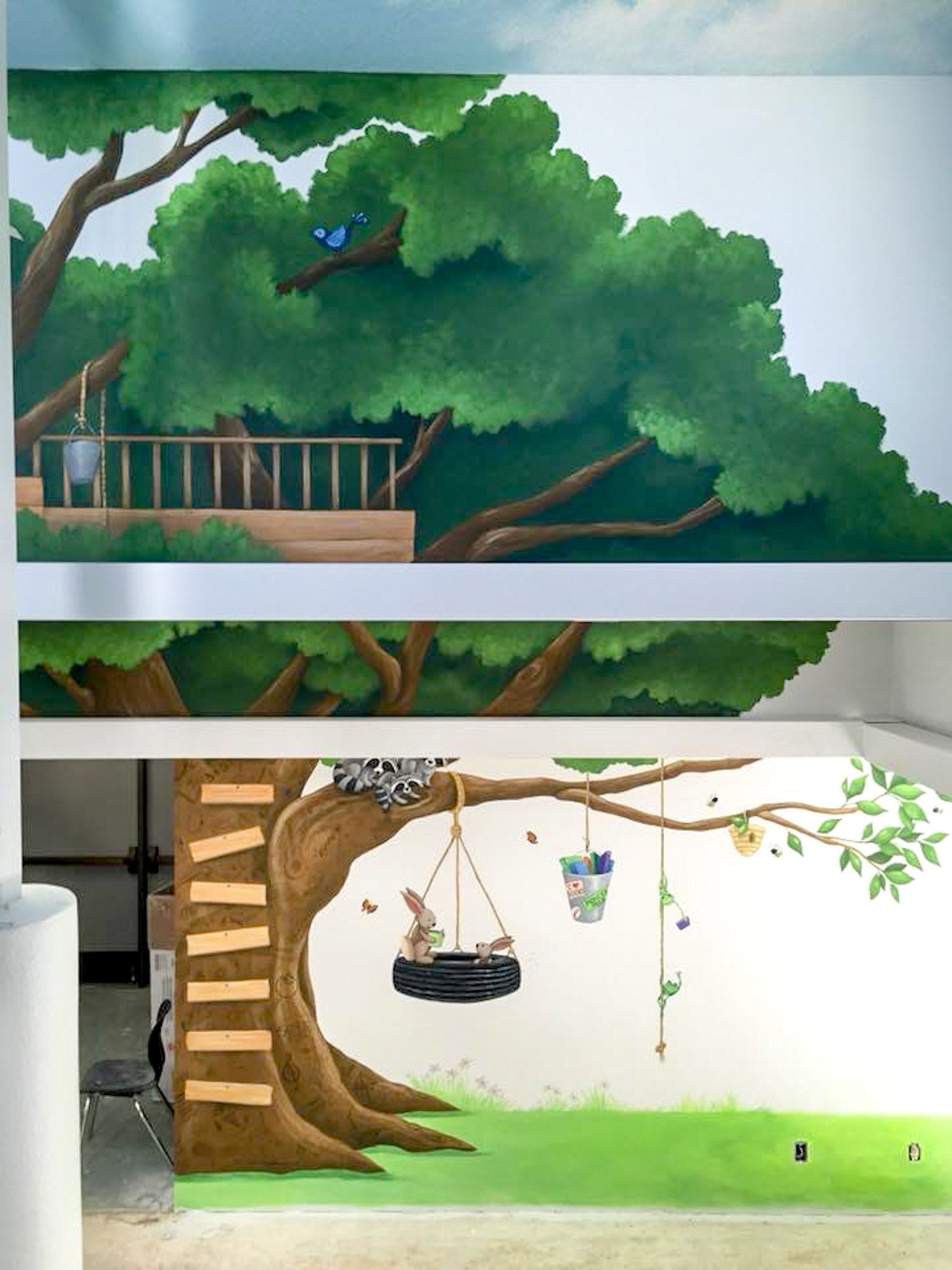 Elementary school Library and Learning Center Mural