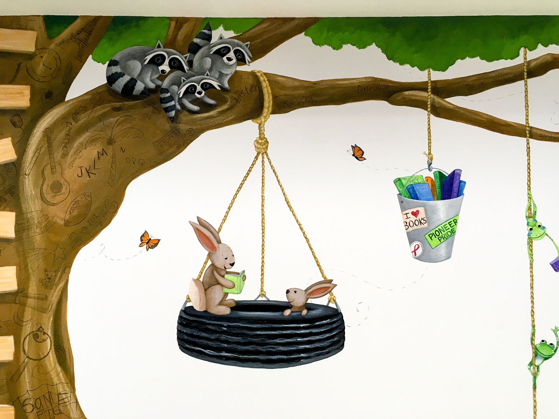 Elementary school Library and Learning Center Mural