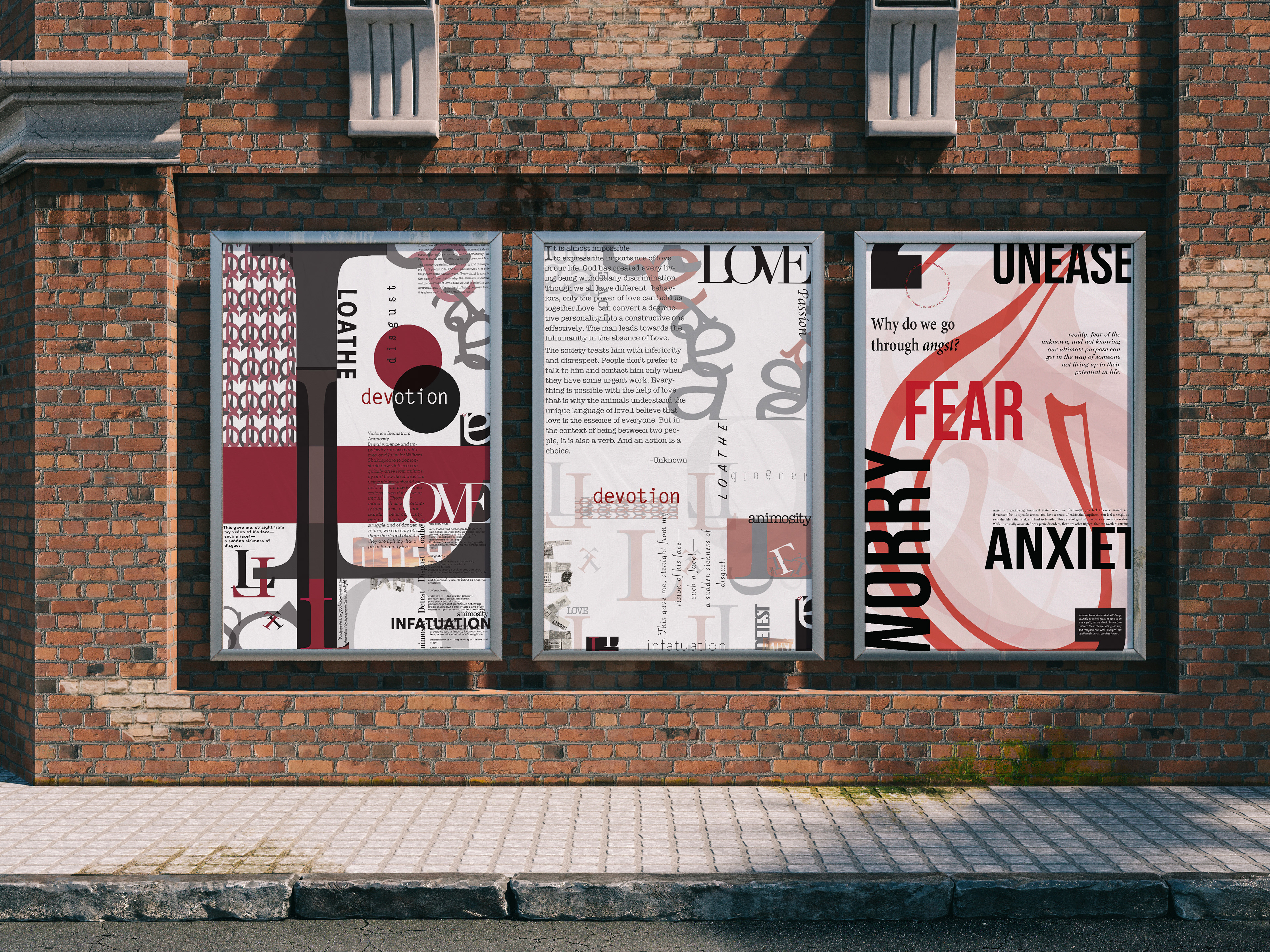 Love & Loathe Type Posters