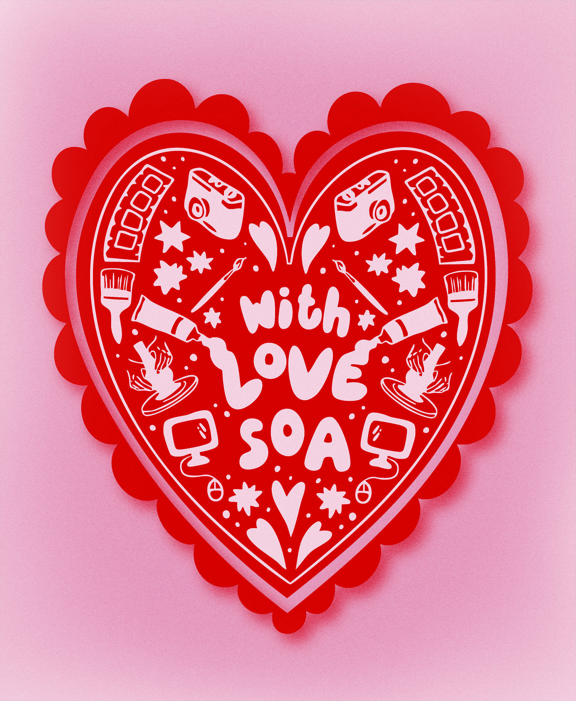 School of Art Valentine's Day Graphic