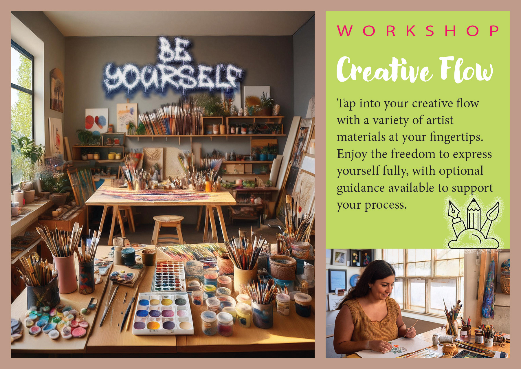 Creative flow workshop Postcard 1