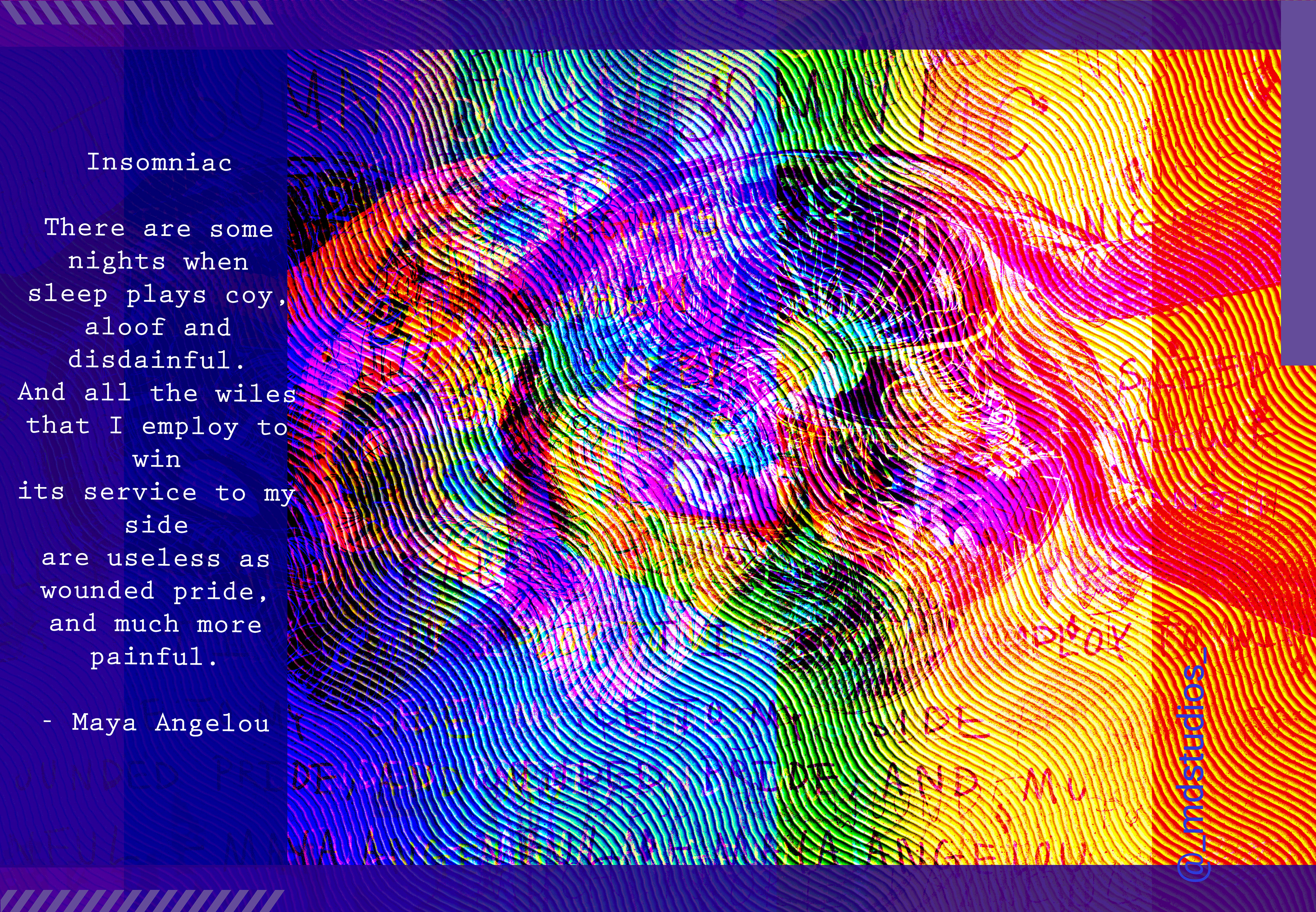 Insomniac digital effects done in Photoshop.
