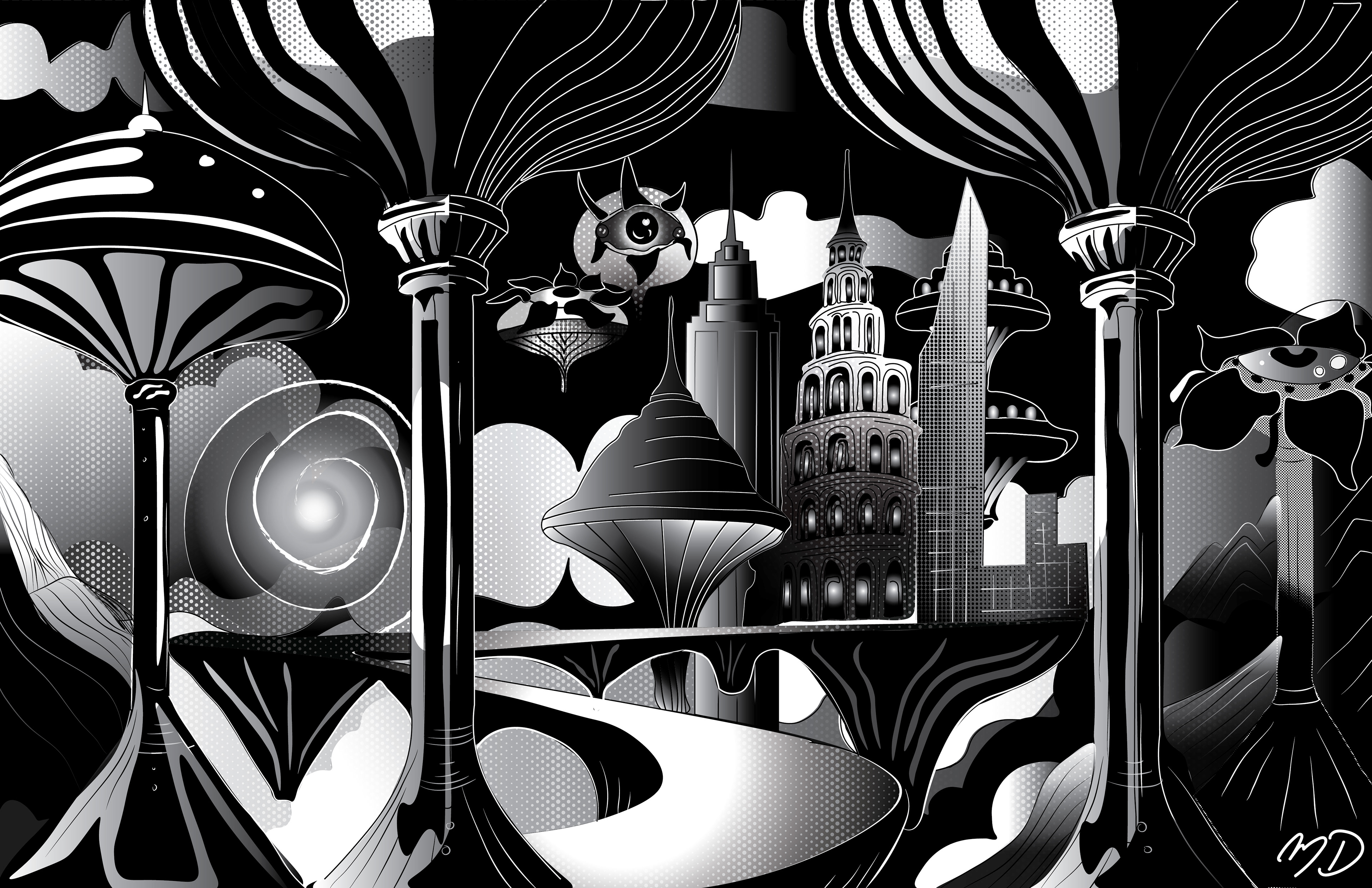 Metropolis Digital illustration done in Adobe Illustrator *vectors