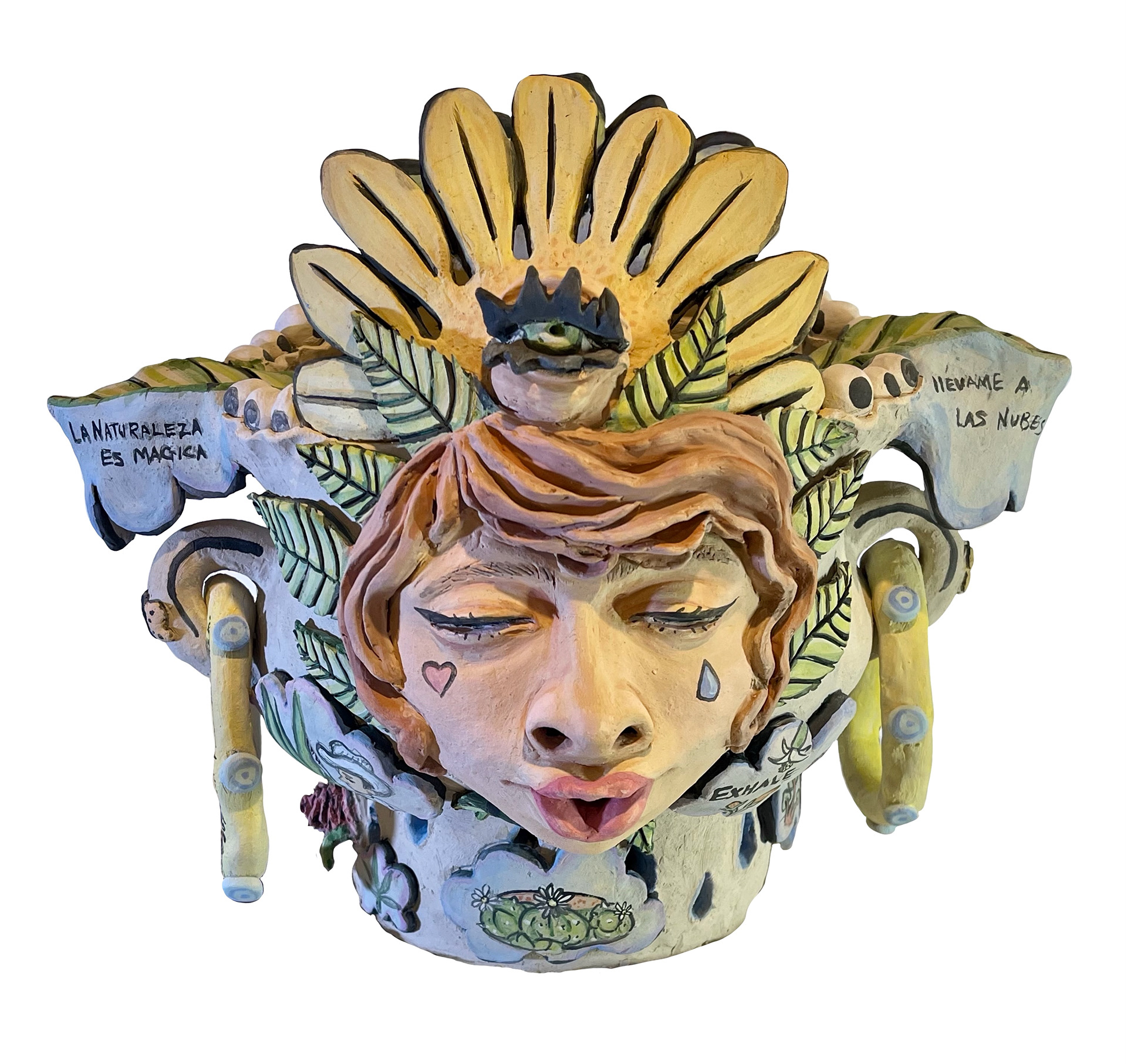 "Pothead" 2021 Unfired Stoneware
