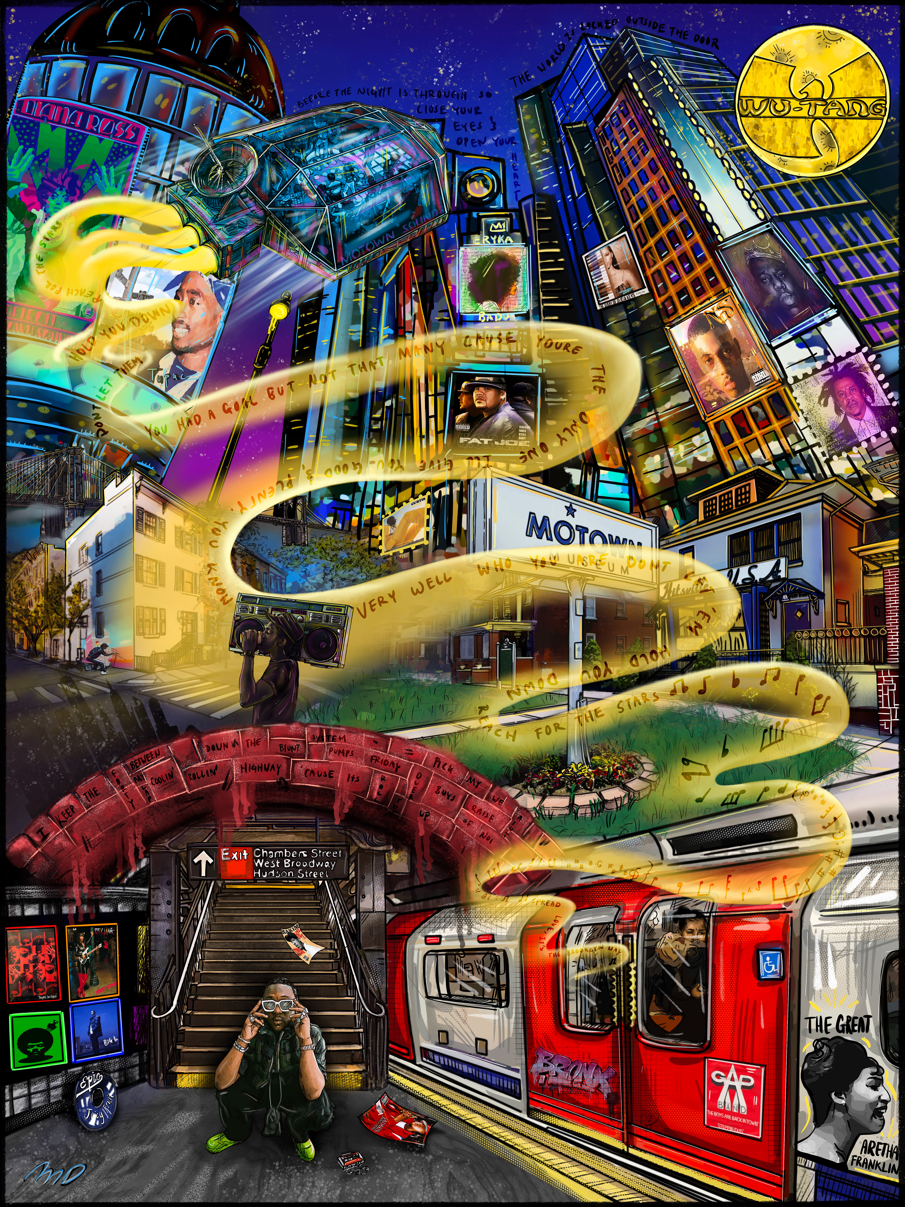 "Motown-Hip-Hop" Commission piece 2023