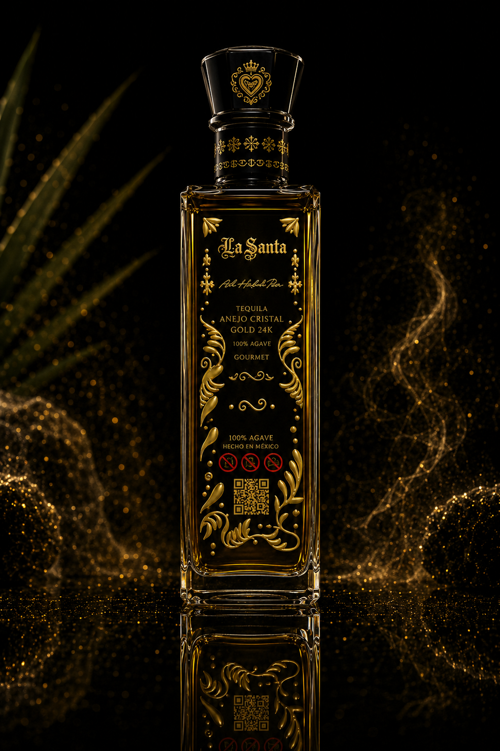 Original Luxury Spirits Bottle Design Mockup Side pt. 2 View