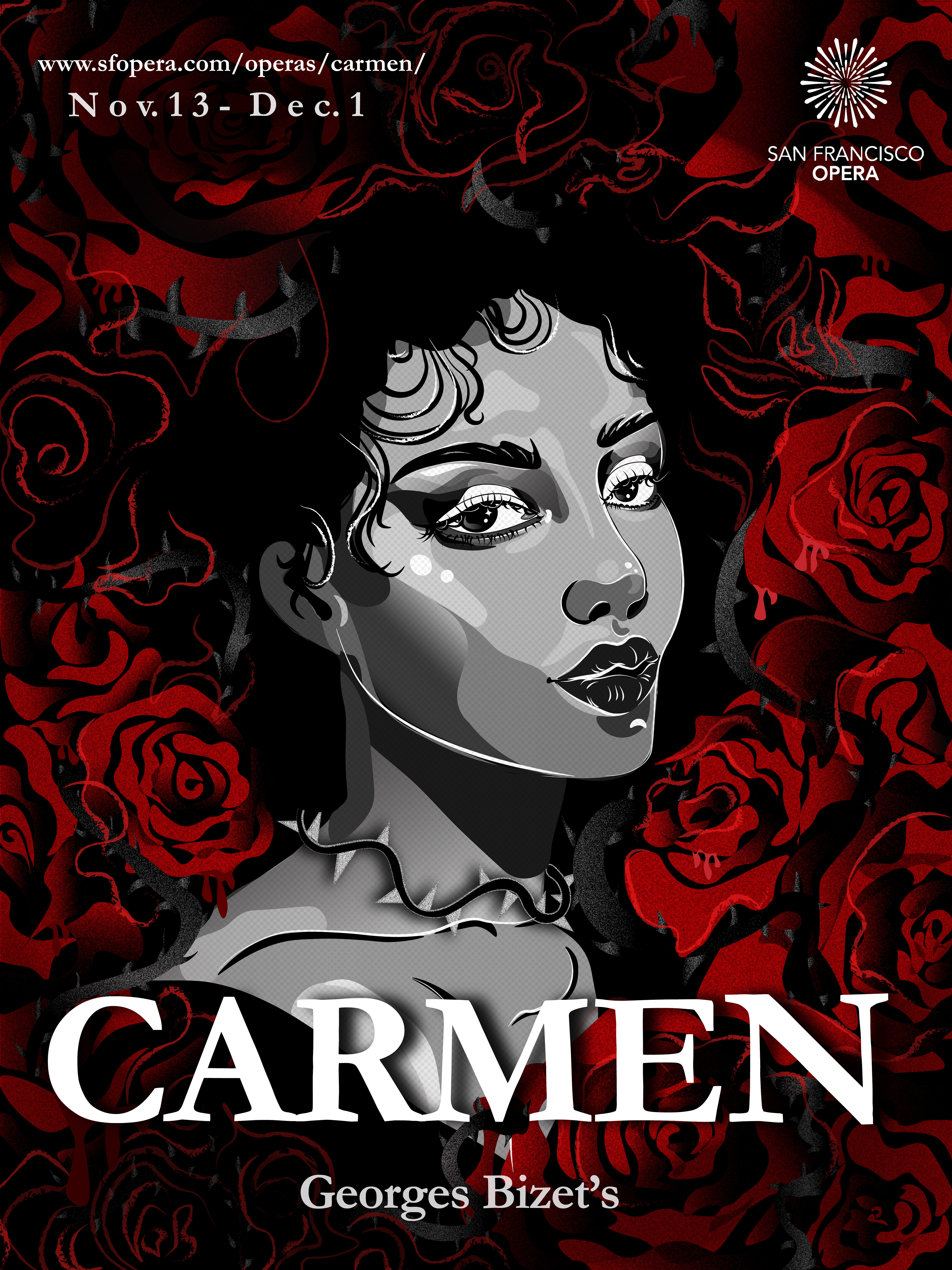Carmen Opera SF Flyer using Adobe Illustrator *vectors