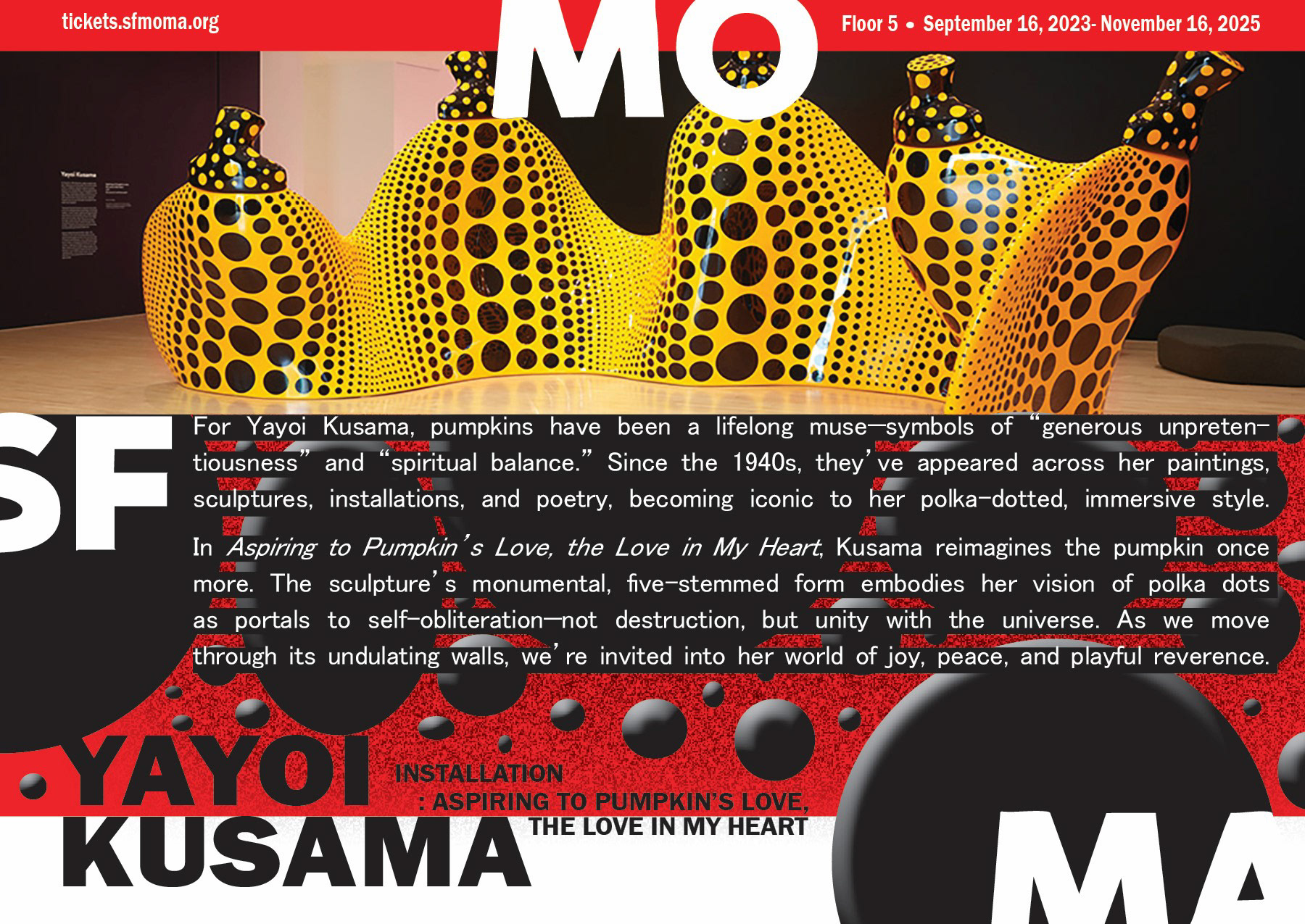 SFMOMA Yayoi Kusama Postcard