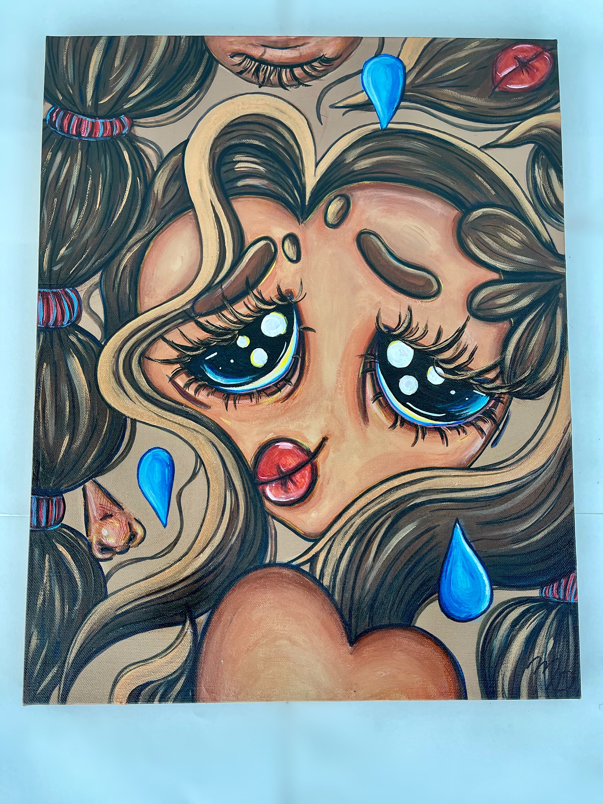 "Crybaby" 2020 18x24in acrylics