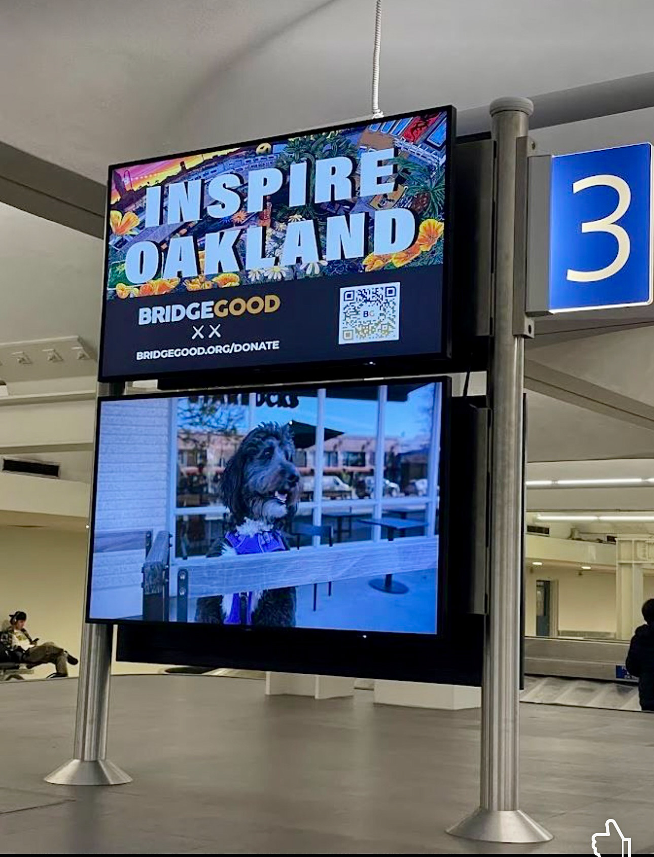Final Design campaign displayed in Oakland Airport