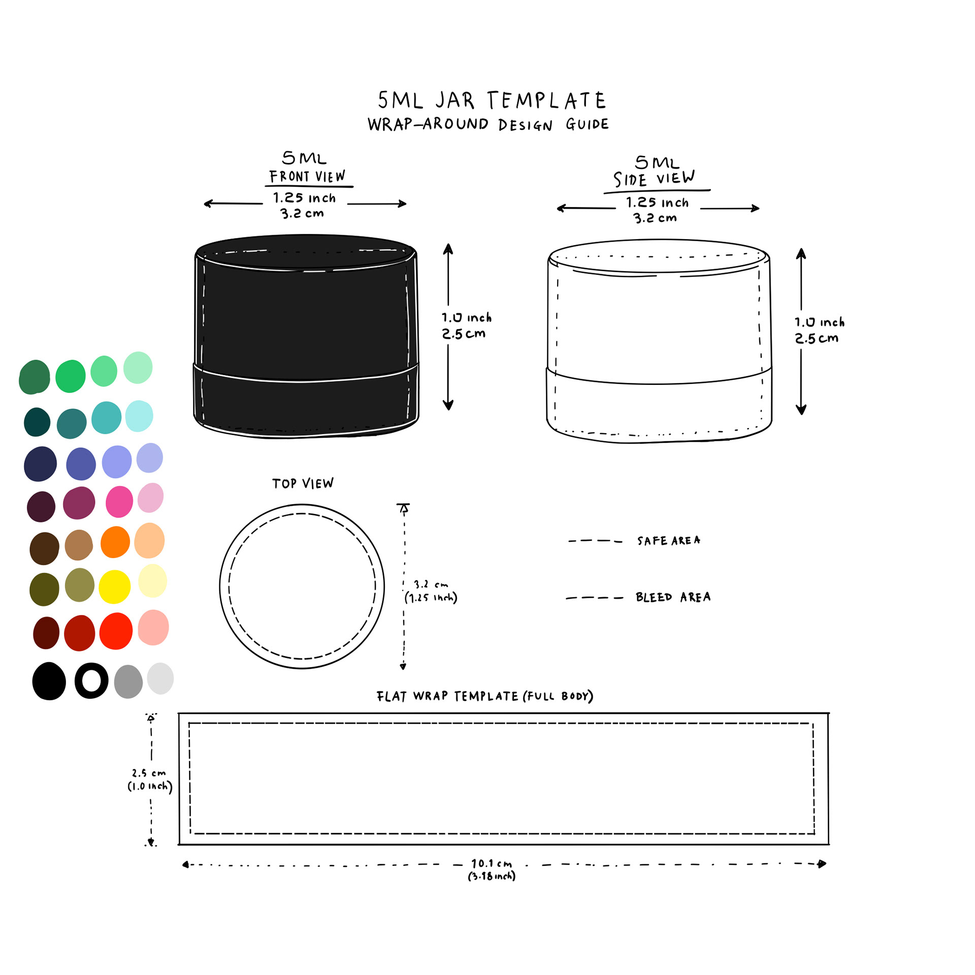 custom jar design  template sketch