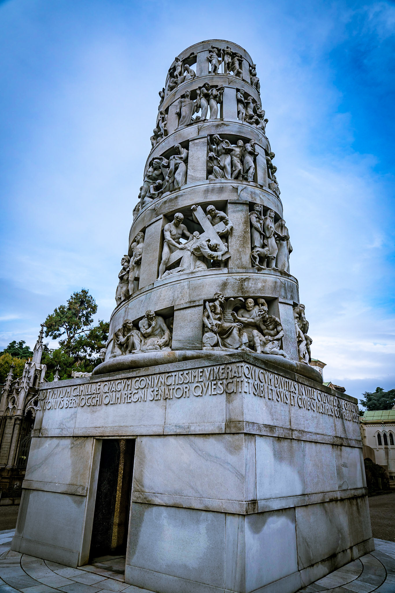 noted for the abundance of artistic tombs and monuments