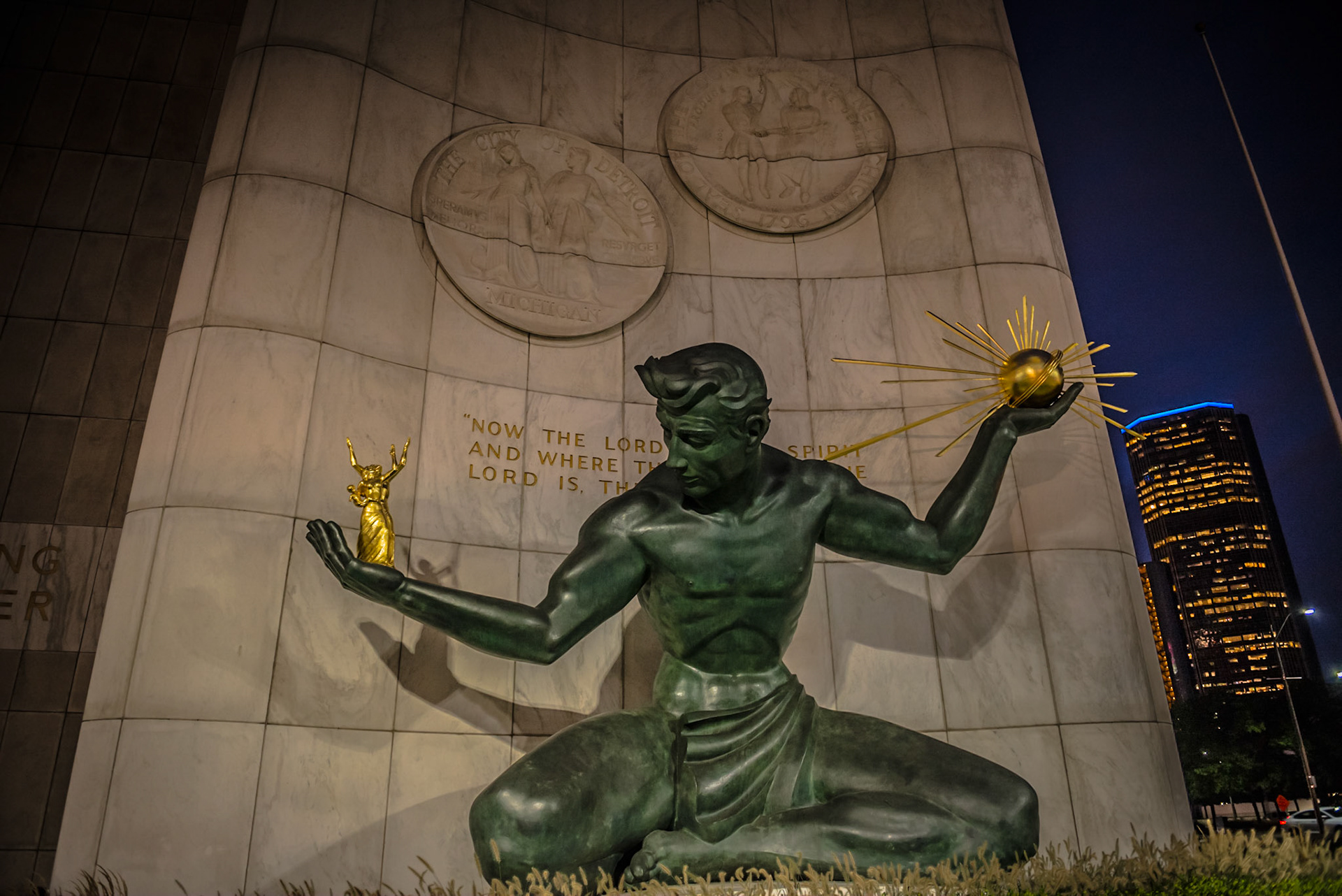 Nighttime in Detroit