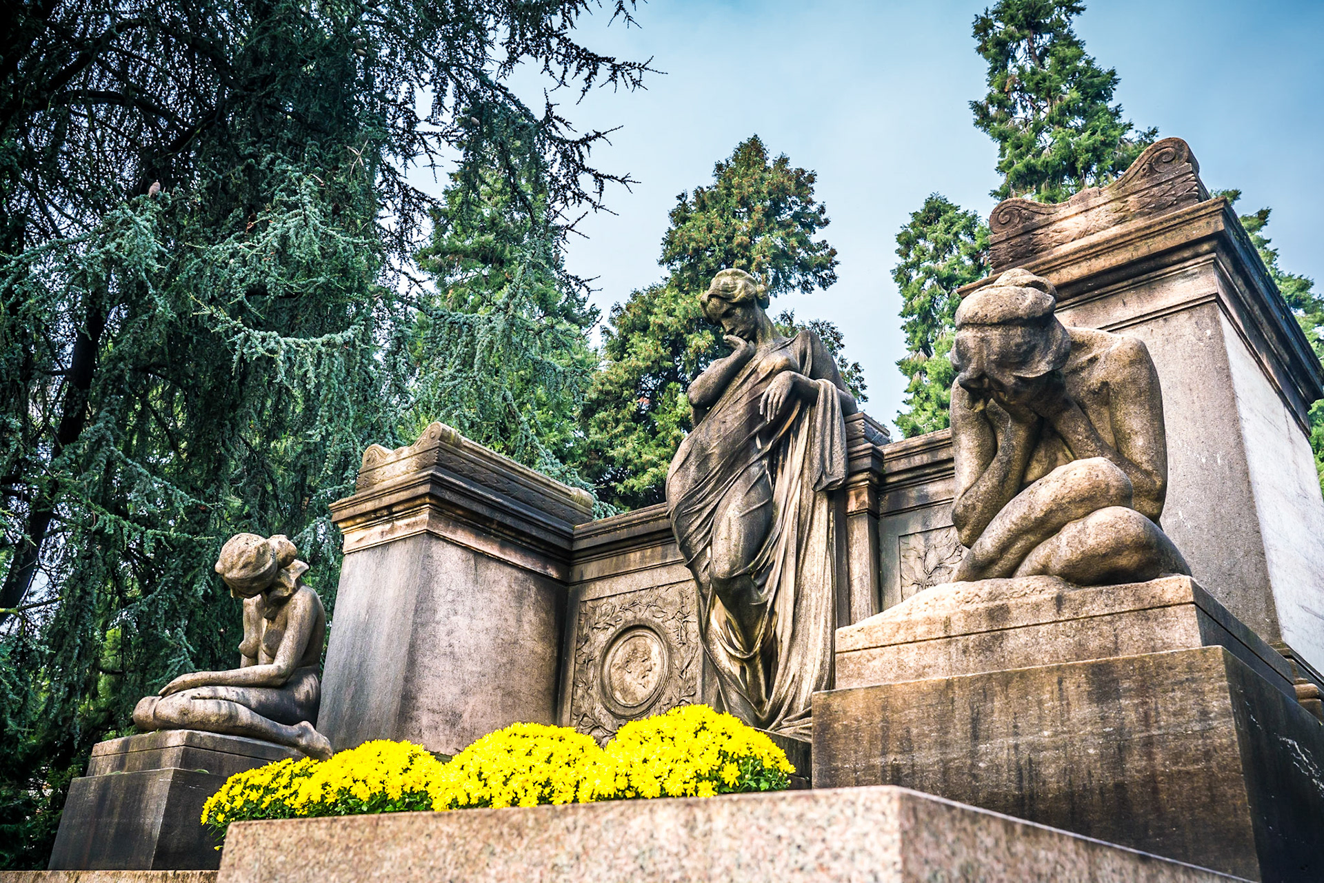 noted for the abundance of artistic tombs and monuments