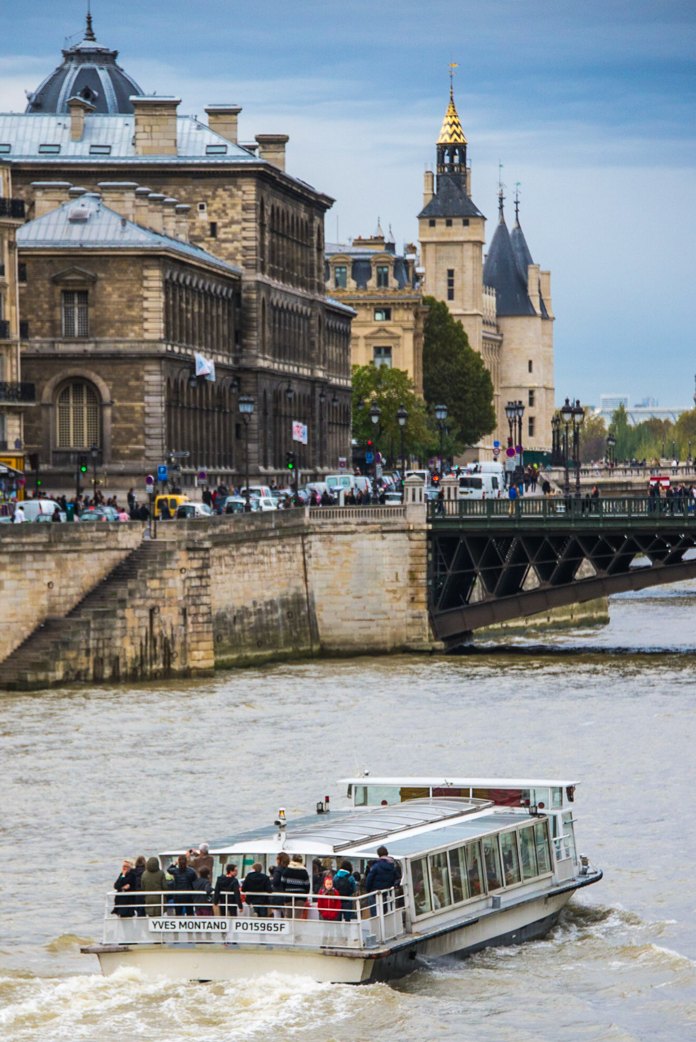 Boat on Seine, Paris France