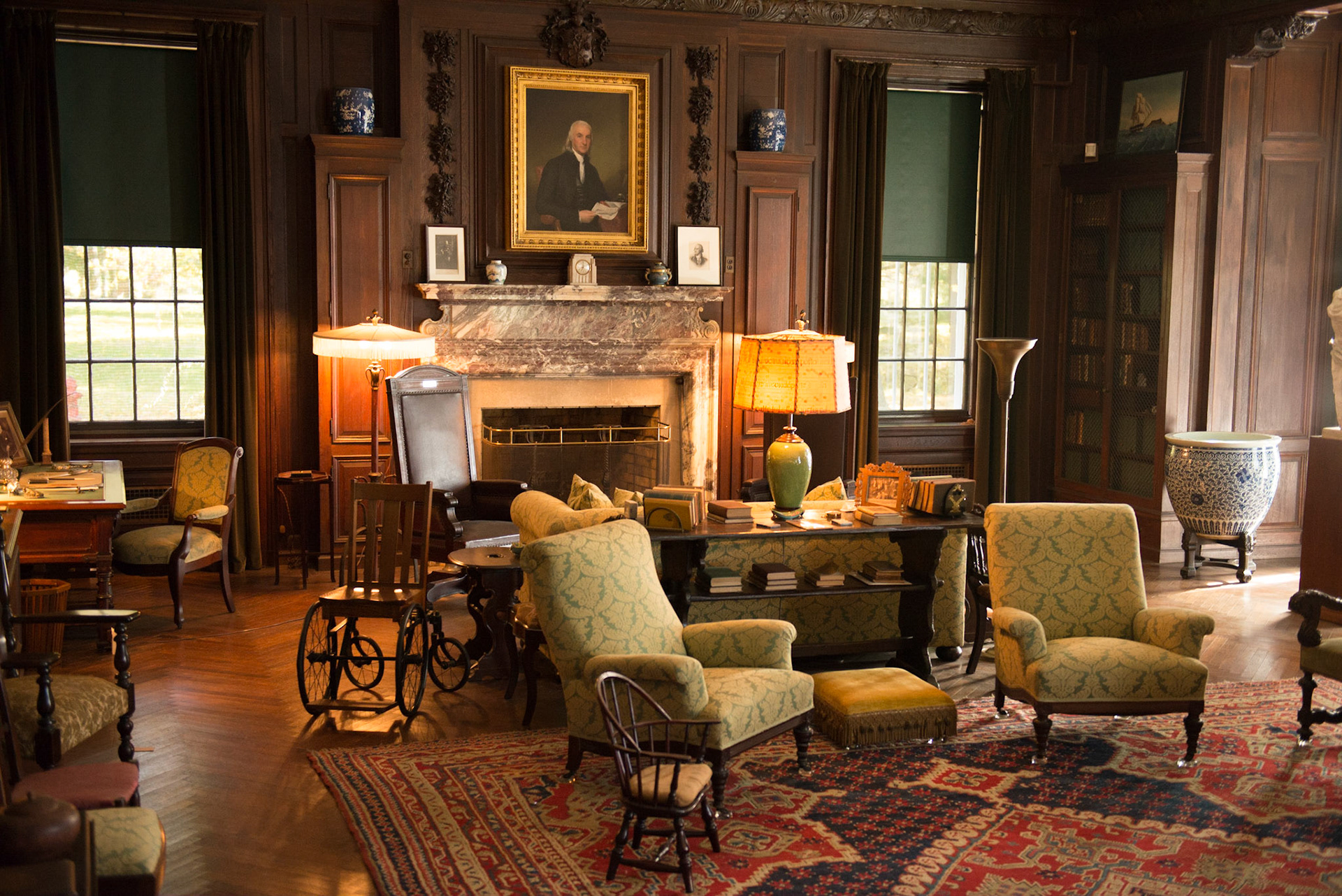 Portrait over fireplace is Isaac Roosevelt.  Partnered with Alexander Hamilton in Banking Venture.