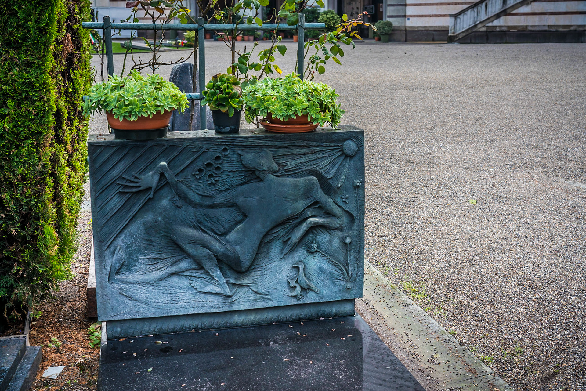 noted for the abundance of artistic tombs and monuments