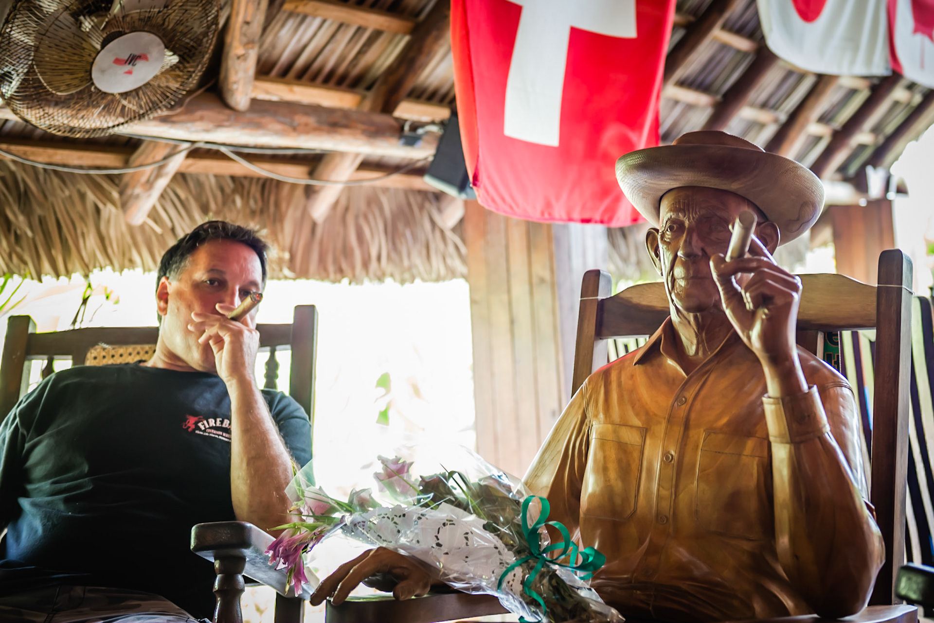 Wooden Sculpture of Alejandro Robaina