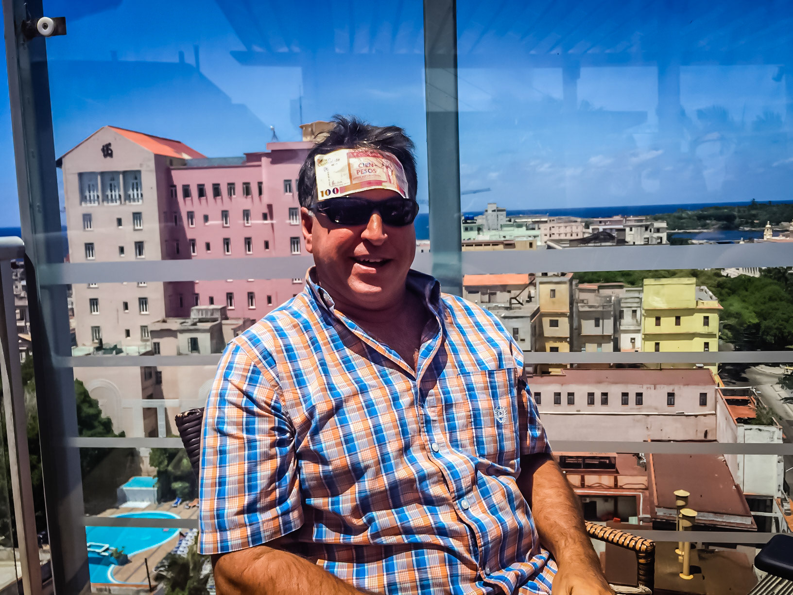 At the top of the Hotel