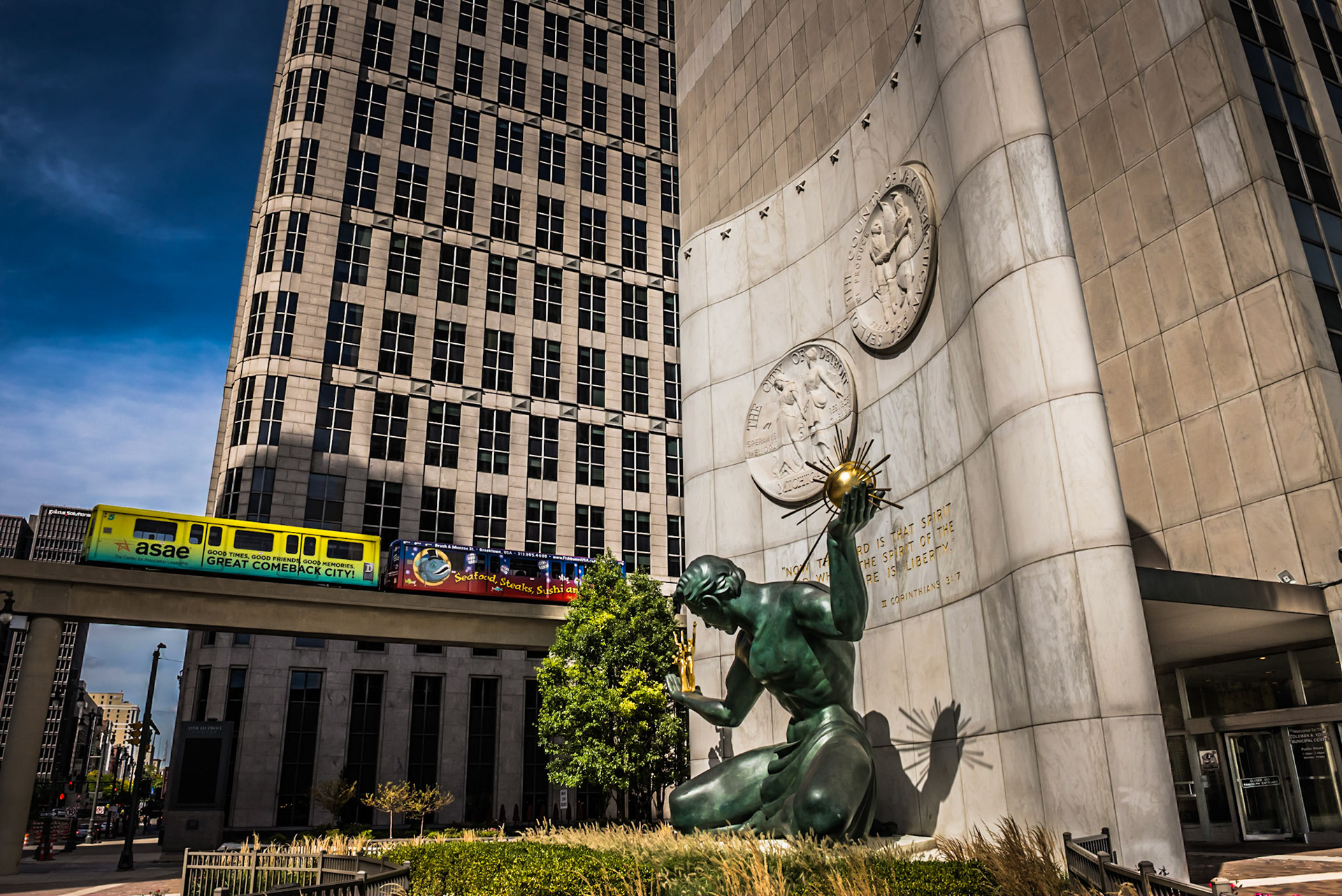 People Mover Backdrop, Detroit MI