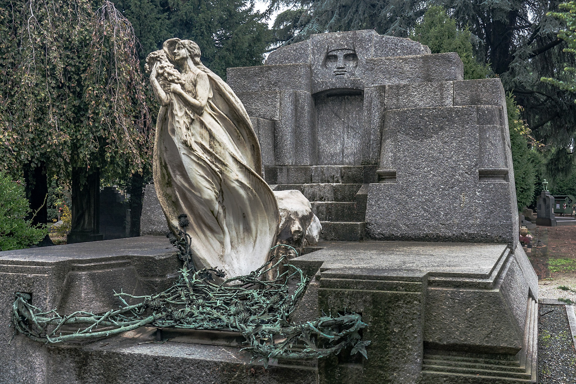 noted for the abundance of artistic tombs and monuments